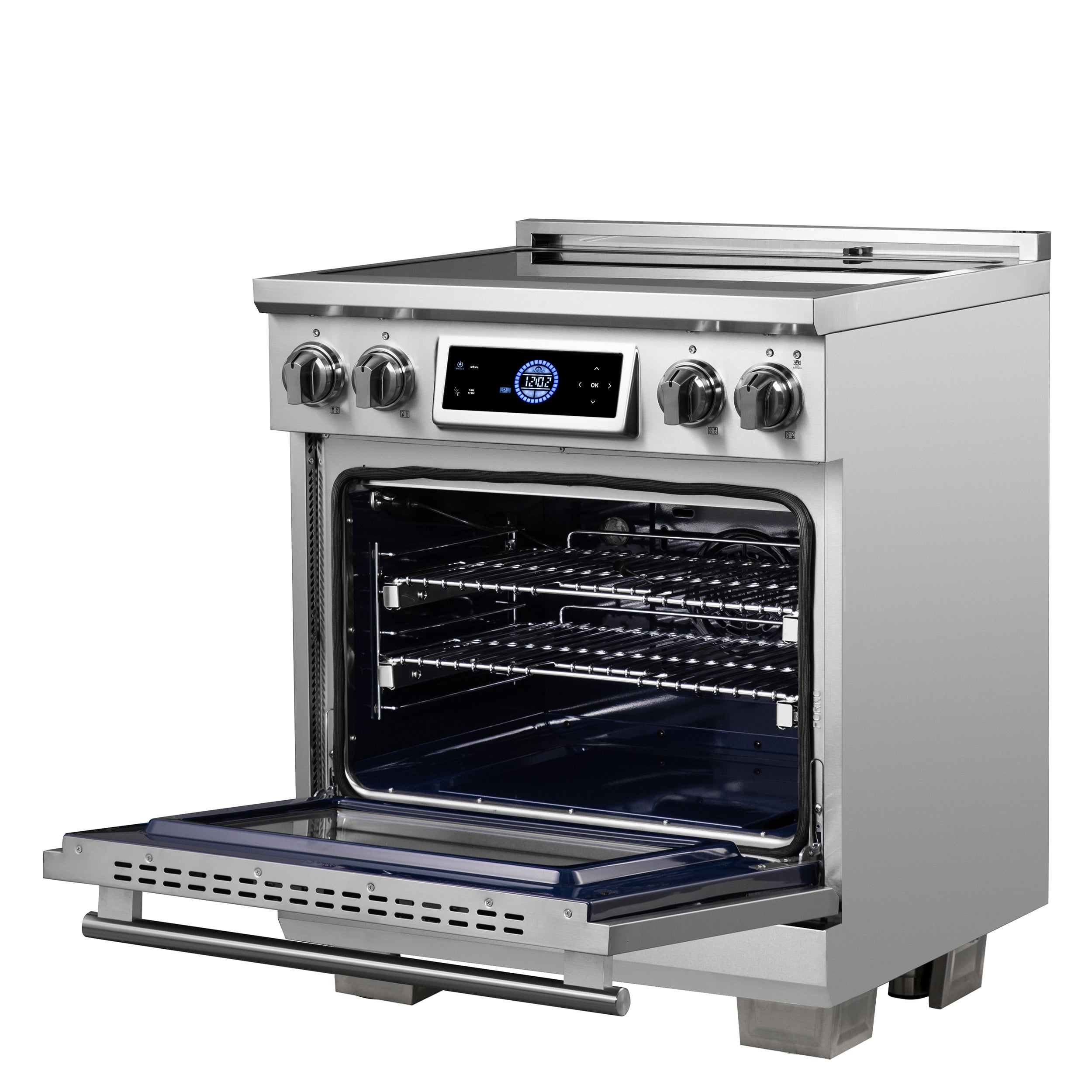 Forno Maximus 30 in. 4.32 cu. ft. 4-Burner Stainless Steel Induction Range with Air Fry | FFSIN0968-30