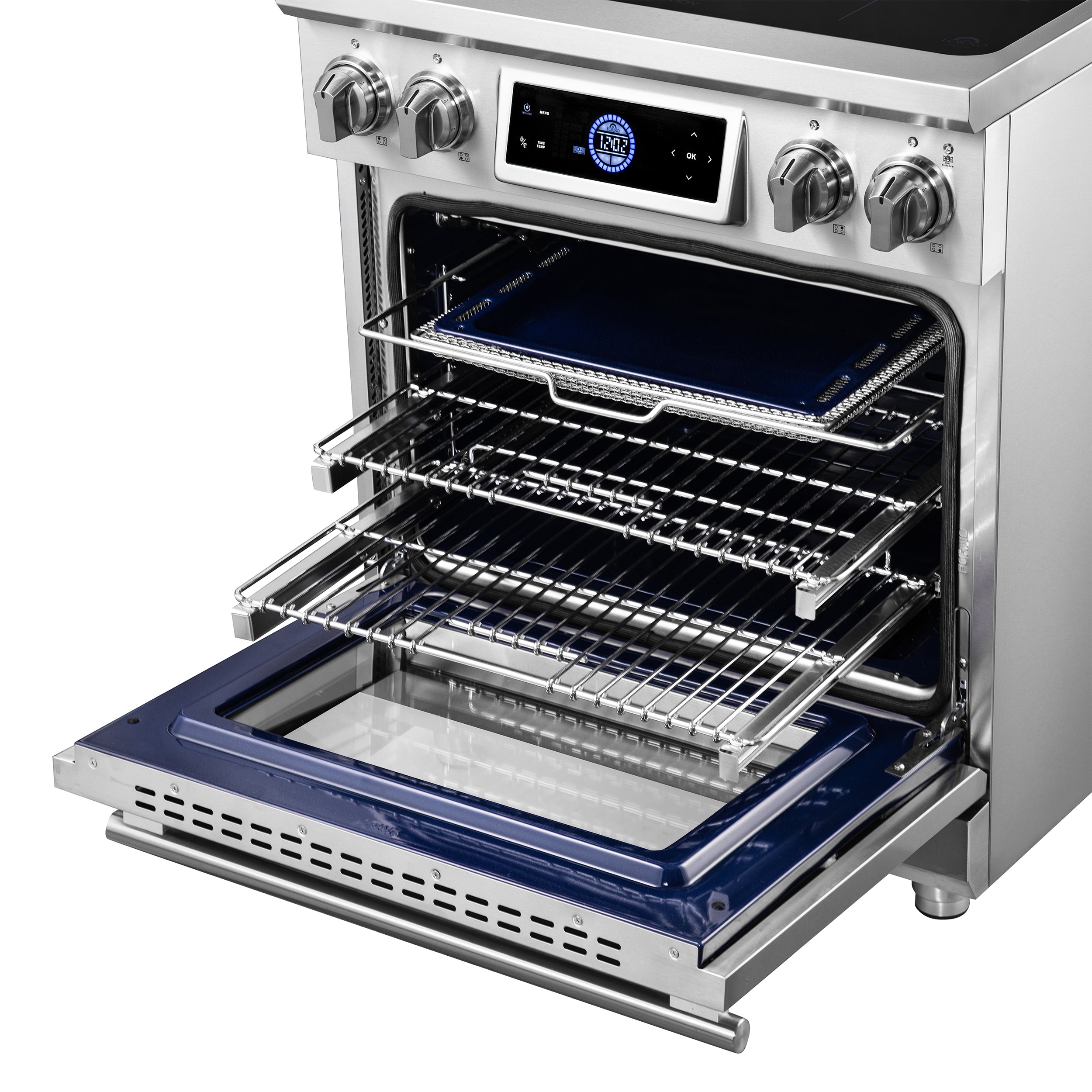 Forno Maximus 30 in. 4.32 cu. ft. 4-Burner Stainless Steel Induction Range with Air Fry | FFSIN0968-30
