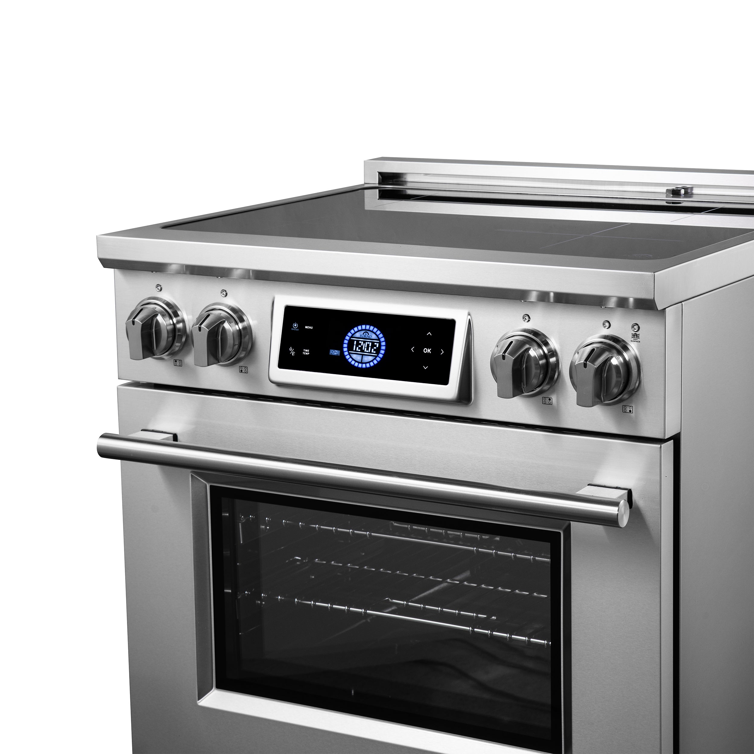 Forno Maximus 30 in. 4.32 cu. ft. 4-Burner Stainless Steel Induction Range with Air Fry | FFSIN0968-30