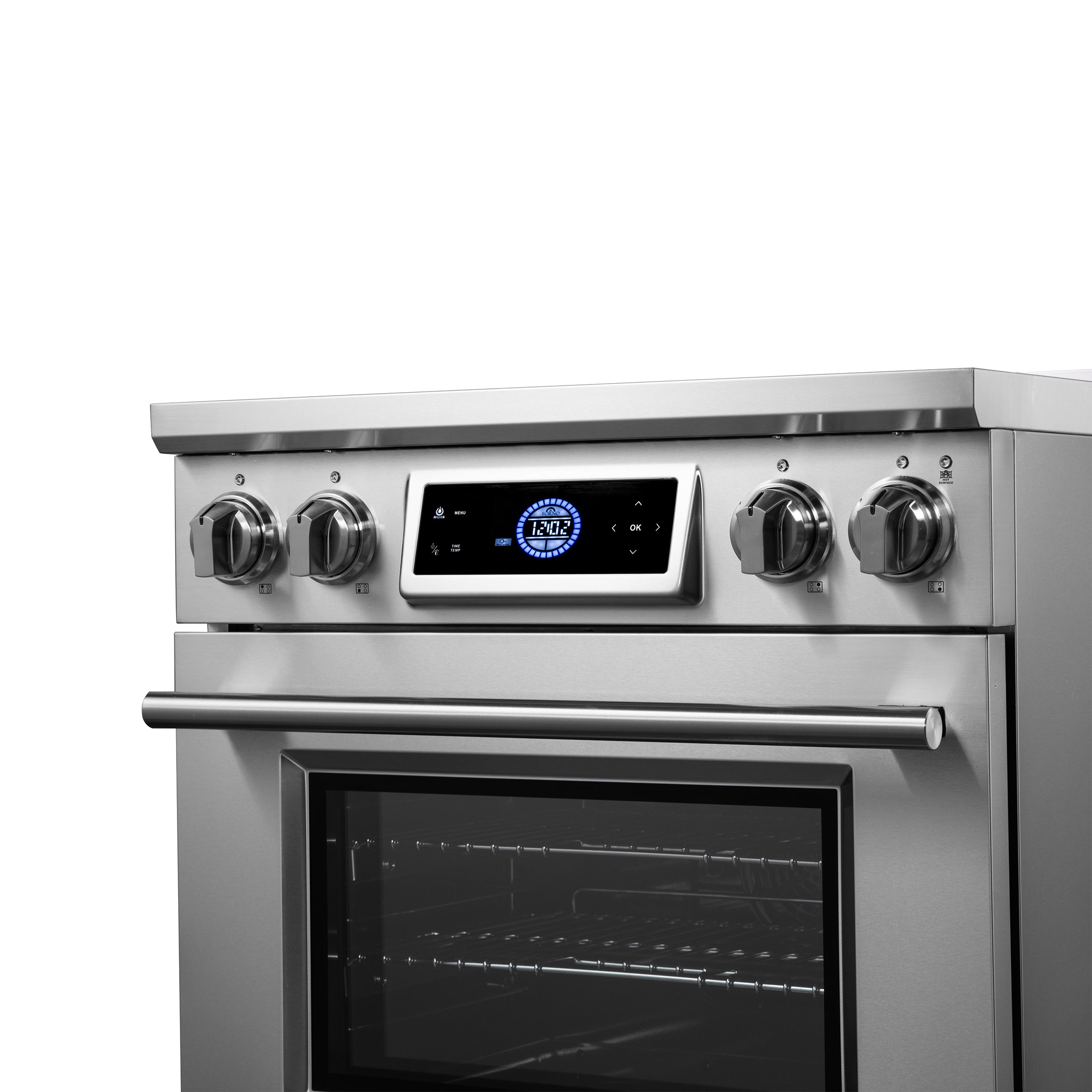 Forno Maximus 30 in. 4.32 cu. ft. 4-Burner Stainless Steel Induction Range with Air Fry | FFSIN0968-30