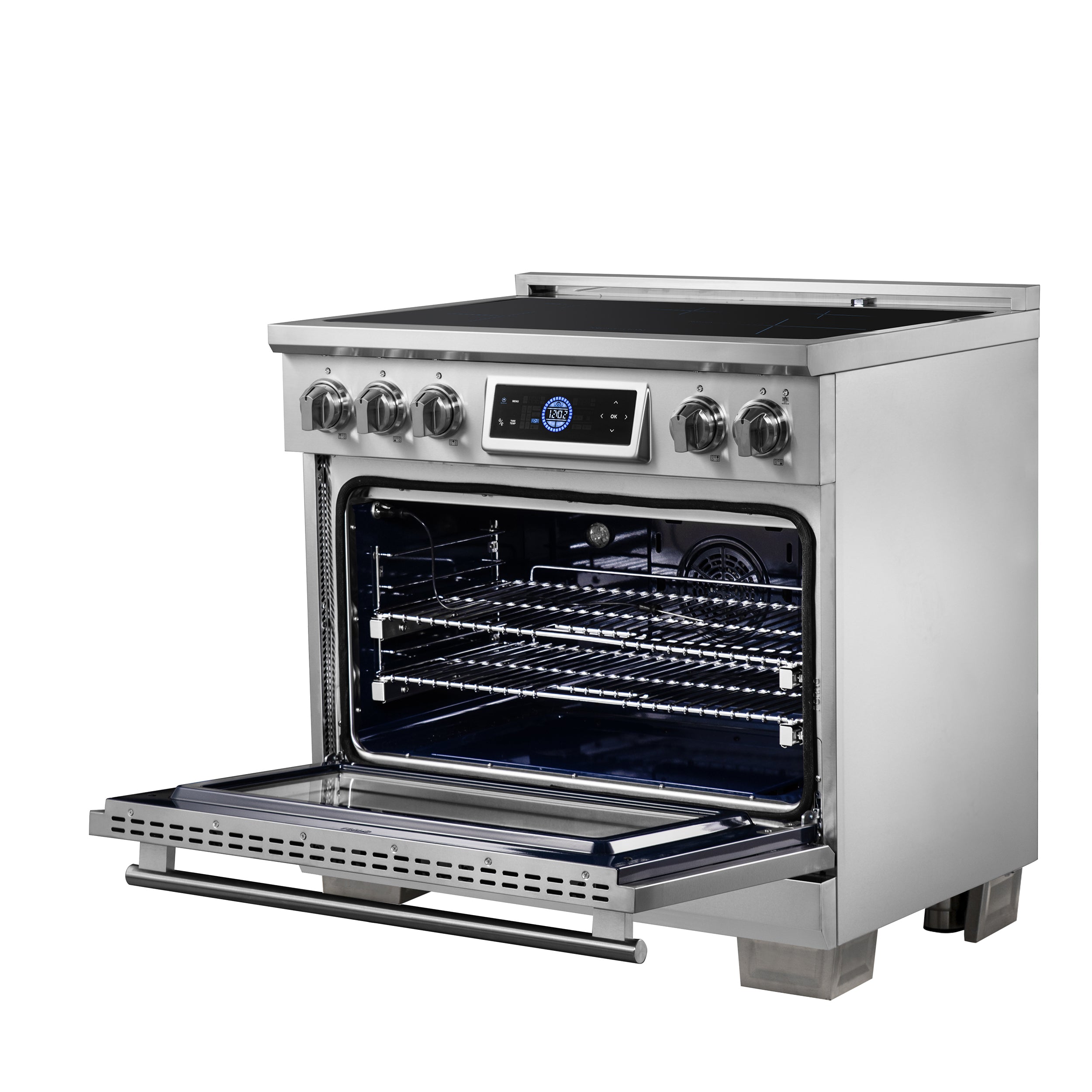 Forno Maximus 36 in. 5.36 cu. ft. 5-Burner Stainless Steel Induction Range with Air Fry | FFSIN0968-36