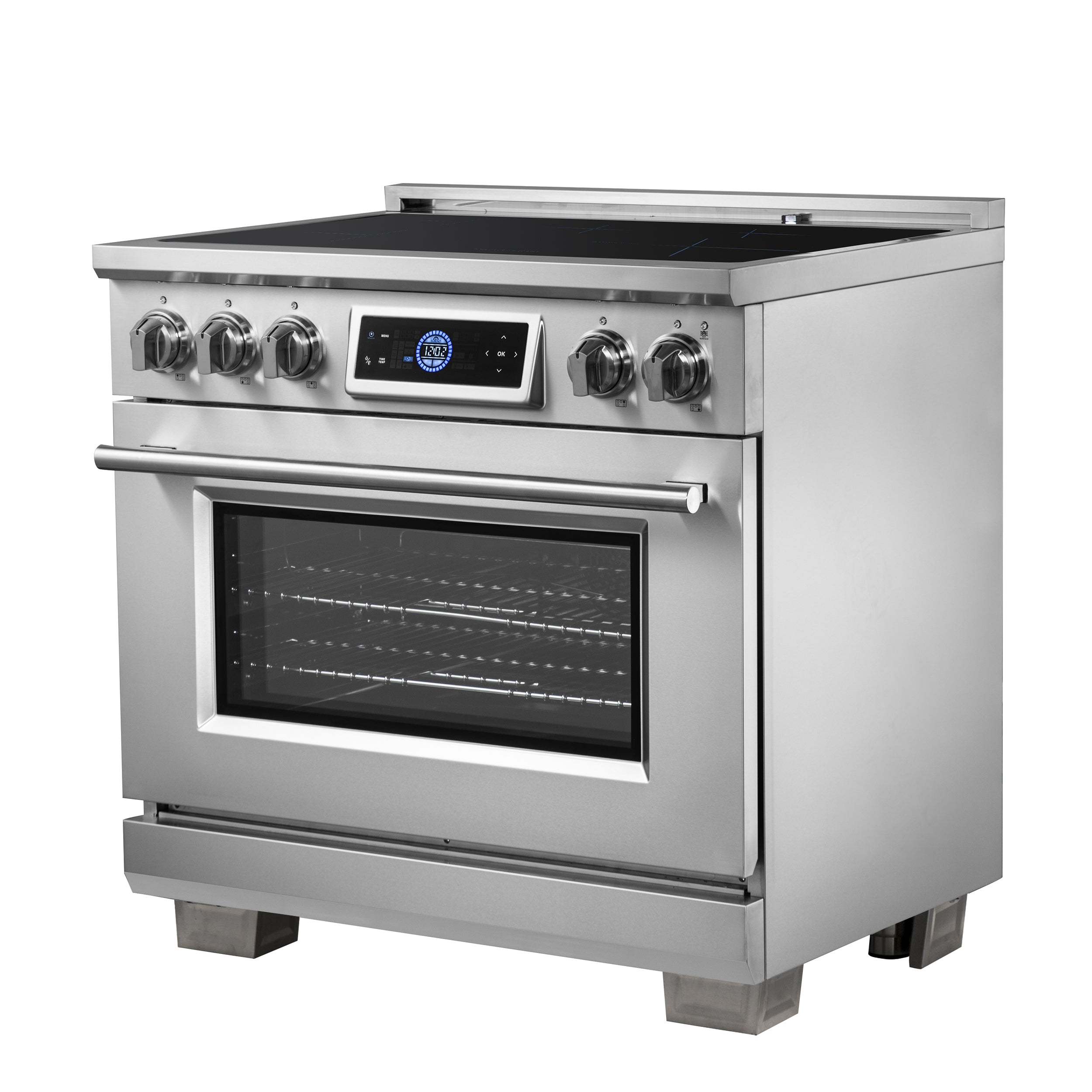 Forno Maximus 36 in. 5.36 cu. ft. 5-Burner Stainless Steel Induction Range with Air Fry | FFSIN0968-36