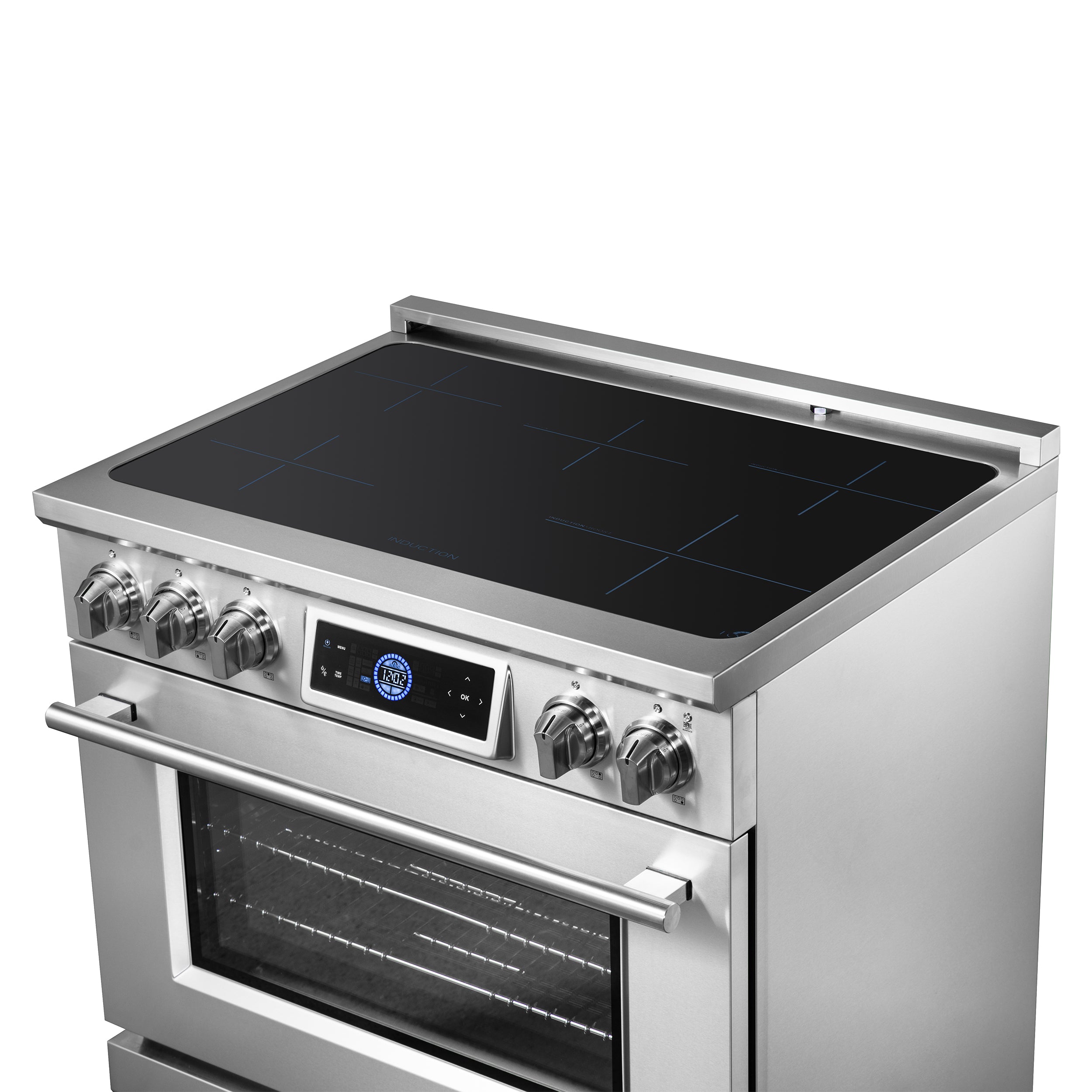 Forno Maximus 36 in. 5.36 cu. ft. 5-Burner Stainless Steel Induction Range with Air Fry | FFSIN0968-36