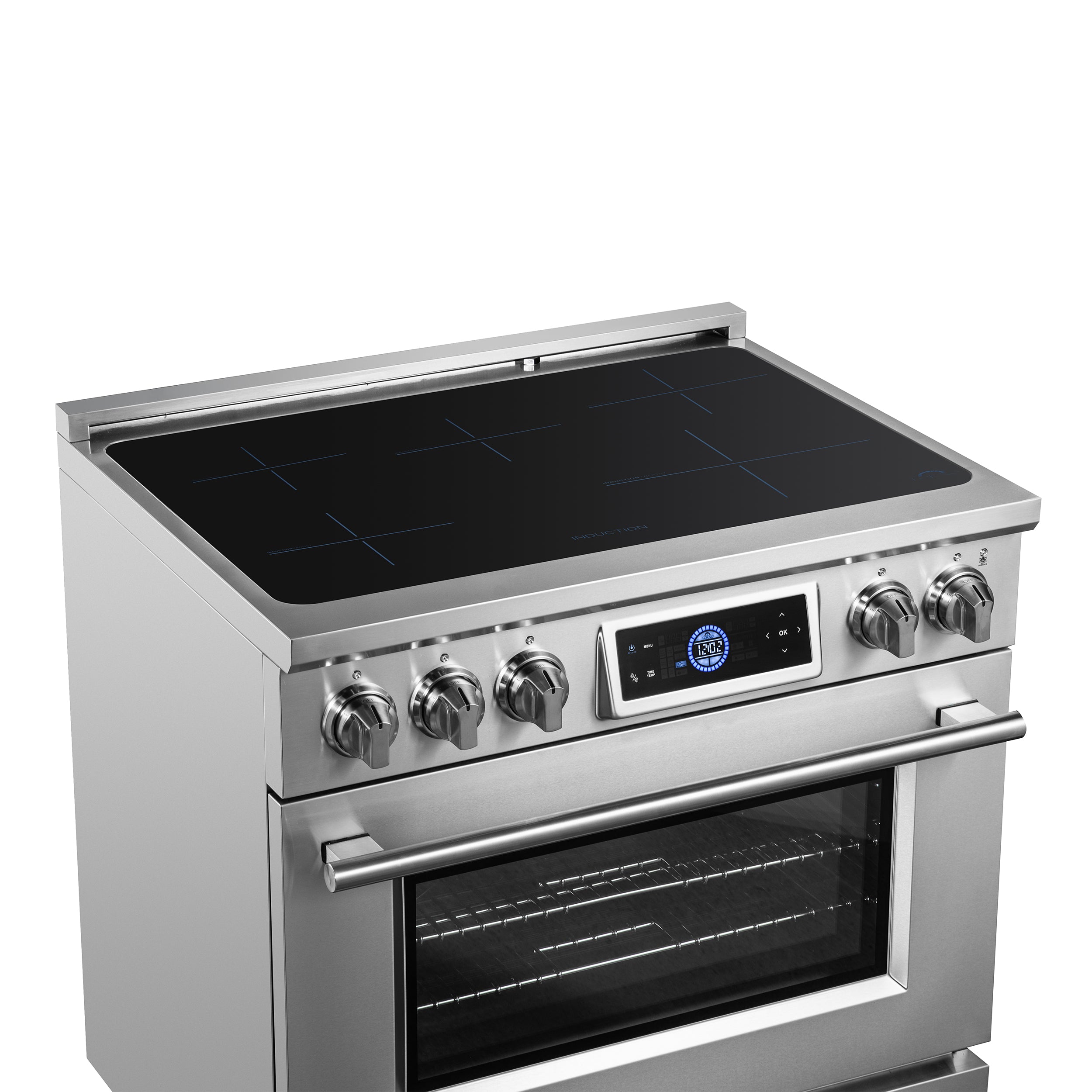 Forno Maximus 36 in. 5.36 cu. ft. 5-Burner Stainless Steel Induction Range with Air Fry | FFSIN0968-36
