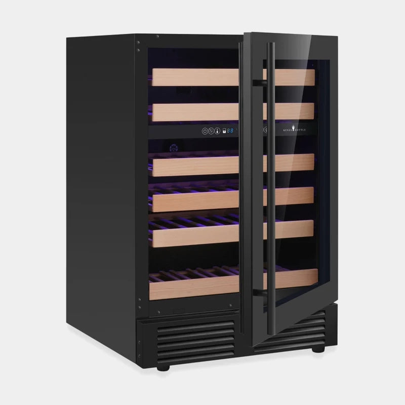 Kingsbottle 24 in. 46 Bottle Under-Counter Dual Zone WIne Cooler