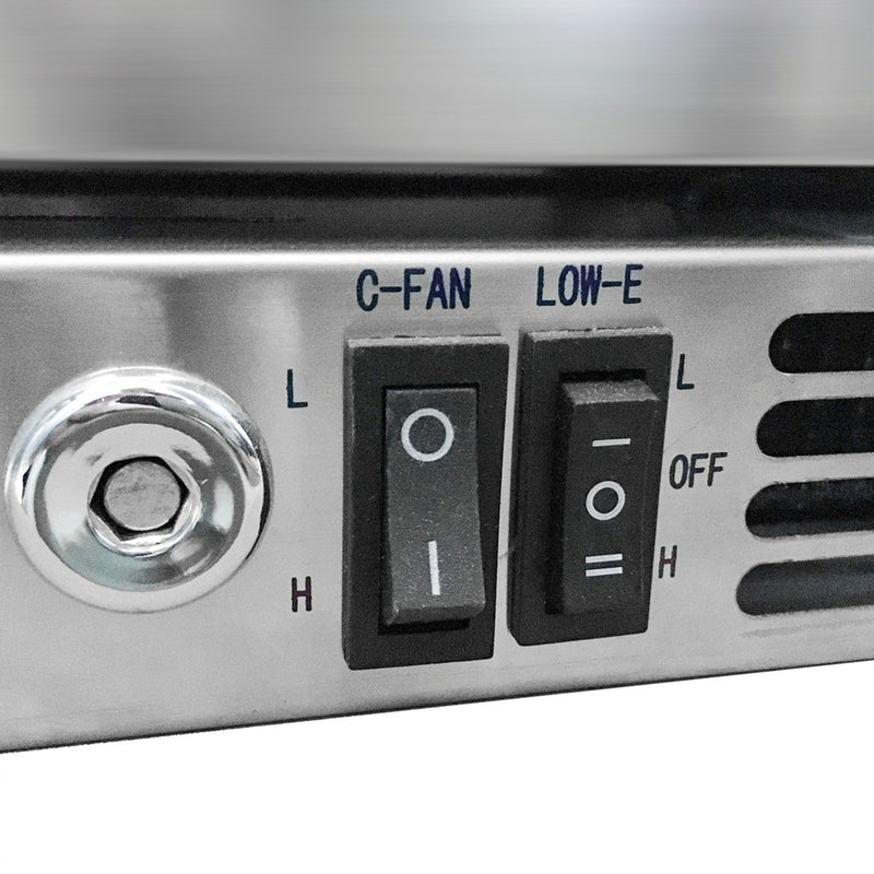 Kingsbottle 36 in. Stainless Steel Heating Glass Dual Door Beverage Cooler
