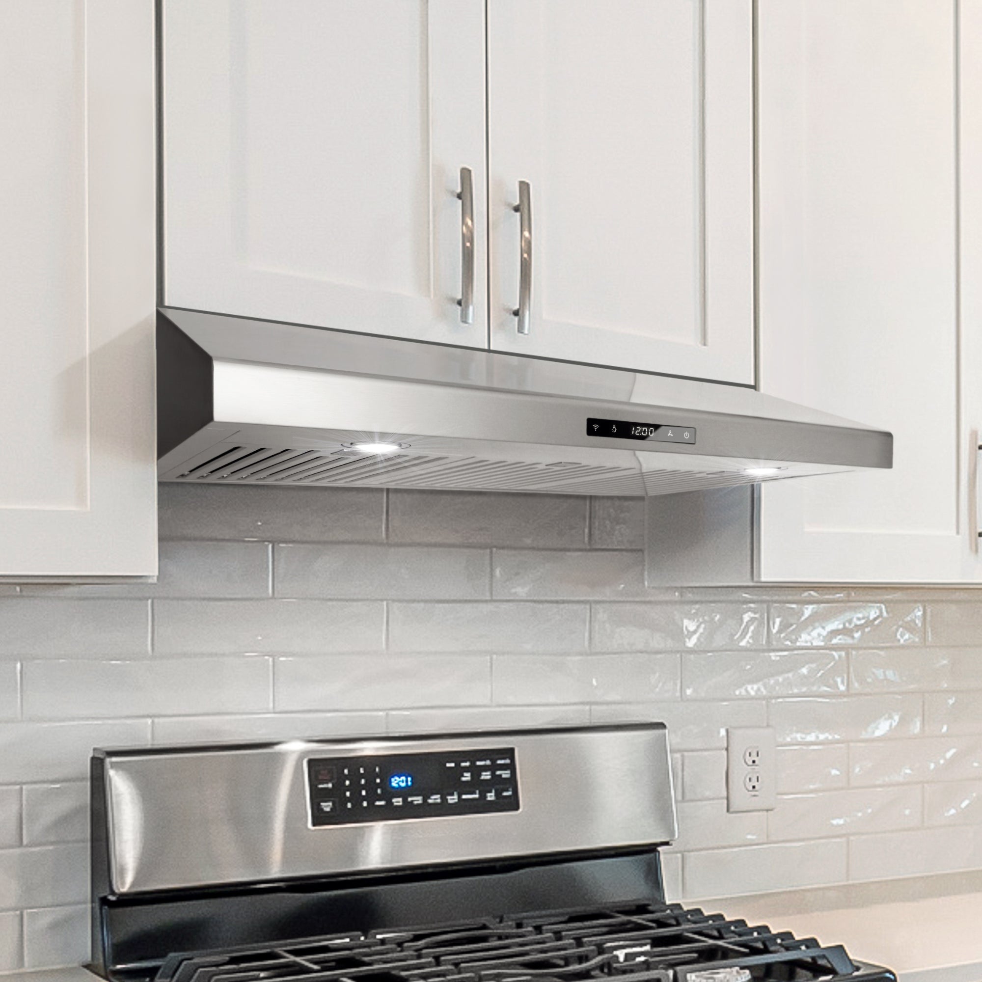 Cosmo Haven 36 in. 500 CFM Stainless Steel Under-Cabinet Range Hood, Touch Controls | COS-KS6U36