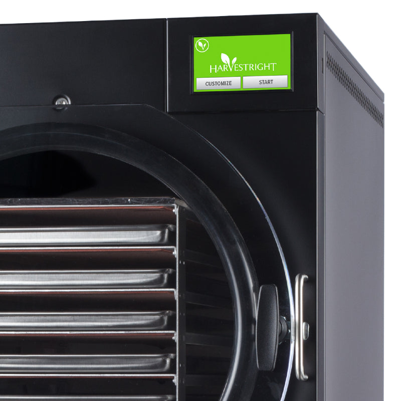 Harvest Right Large 6 Tray Black Home Freeze Dryer with XL Premier Vacuum Pump and Mylar Starter Kit