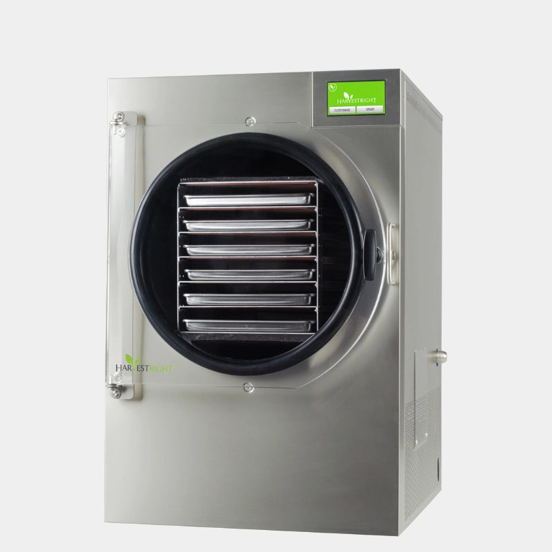 Harvest Right Large 6 Tray Stainless Steel Home Freeze Dryer with XL Premier Vacuum Pump and Mylar Starter Kit