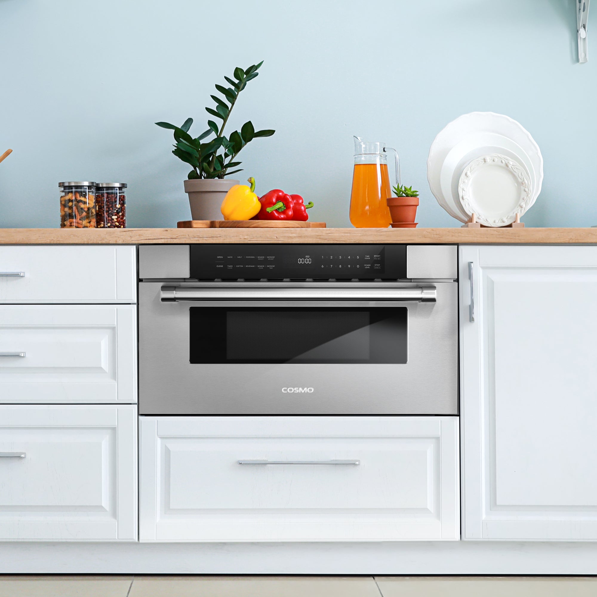 Cosmo Haven 30 in. 1.2 cu.ft Stainless Steel Built-in Microwave Drawer | COS-MWD3012GSS
