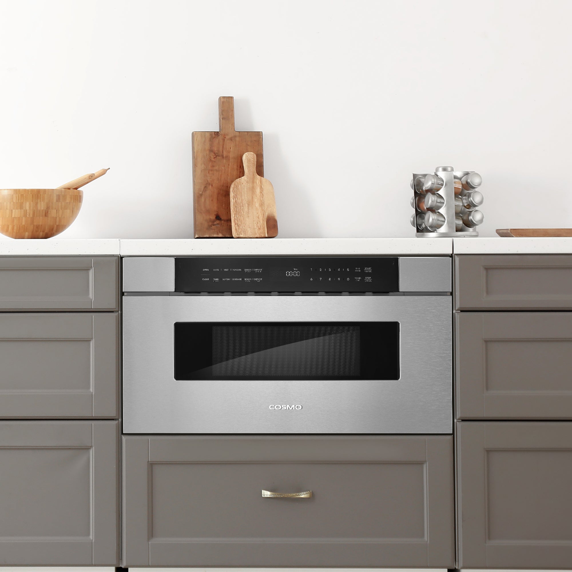 Cosmo Haven 30 in. 1.2 cu.ft Stainless Steel Built-in Microwave Drawer with Automatic Door | COS-MWD3012NHSS