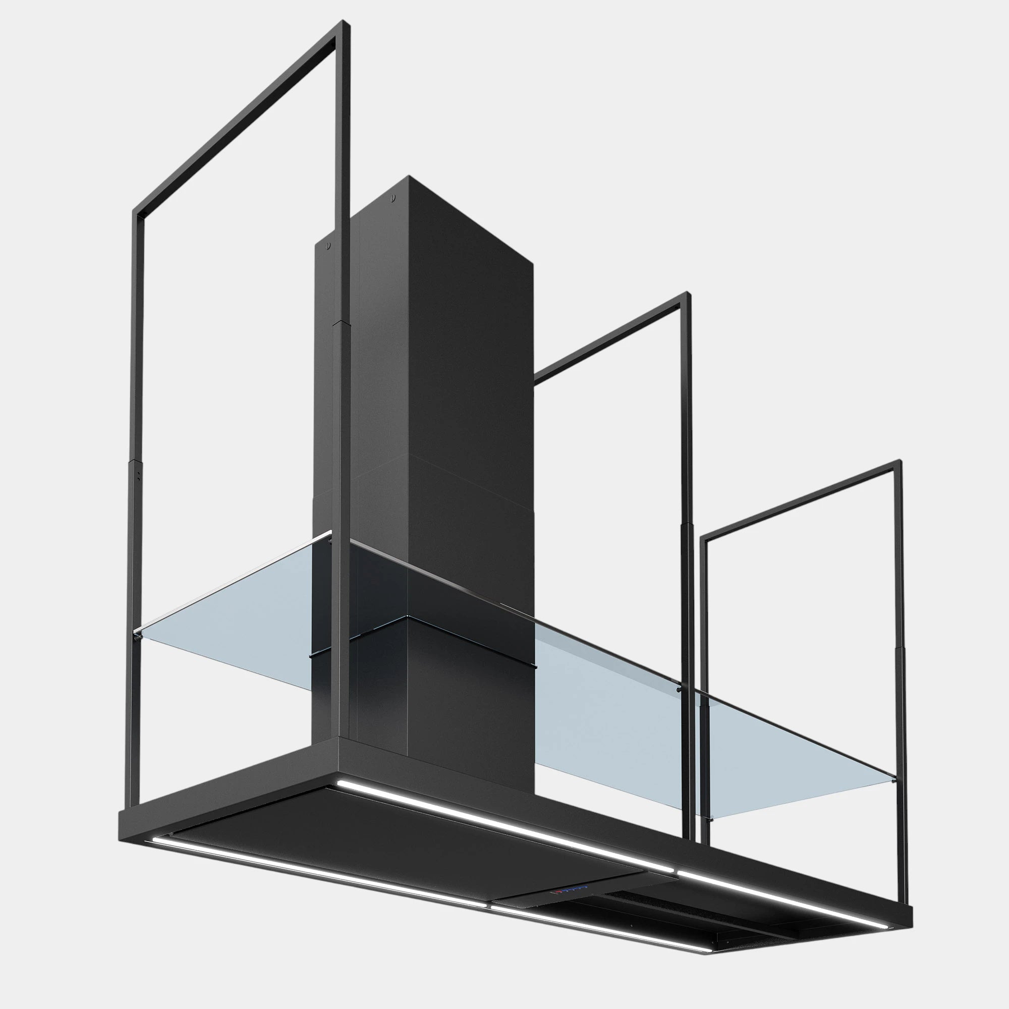 Futuro Cage 69 in. 940 CFM Black Island Mount Range Hood | IS69CAGE-BLK