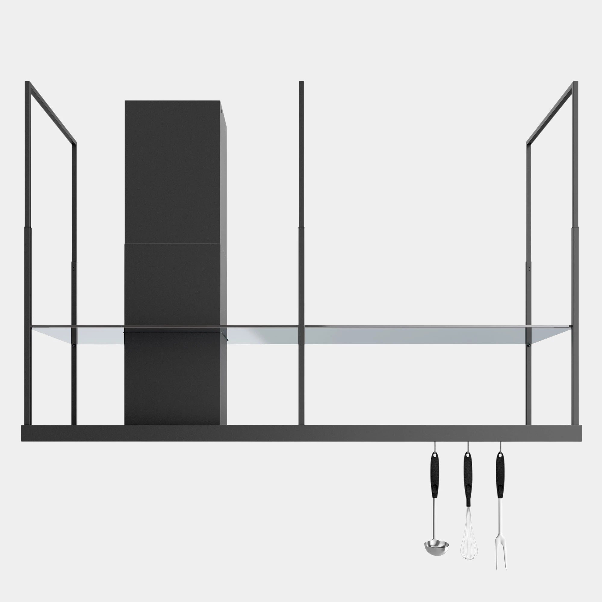 Futuro Cage 69 in. 940 CFM Black Island Mount Range Hood | IS69CAGE-BLK