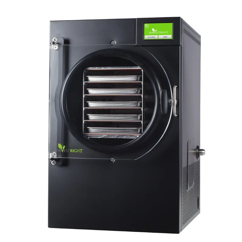 Harvest Right Medium 5 Tray Black Home Freeze Dryer with Premier Vacuum Pump and Mylar Starter Kit