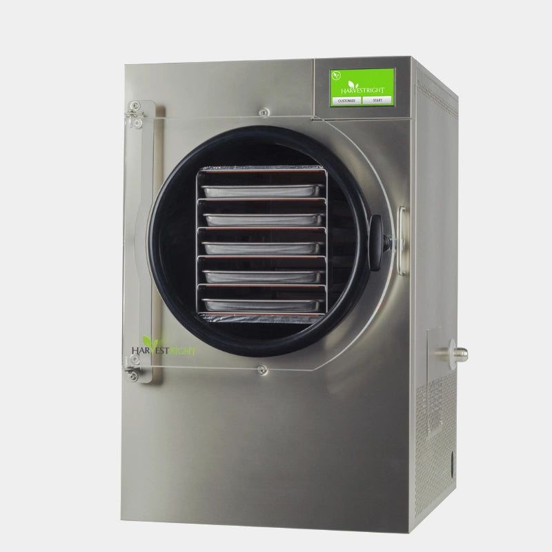 Harvest Right Medium 5 Tray Stainless Steel Home Freeze Dryer with Premier Vacuum Pump and Mylar Starter Kit