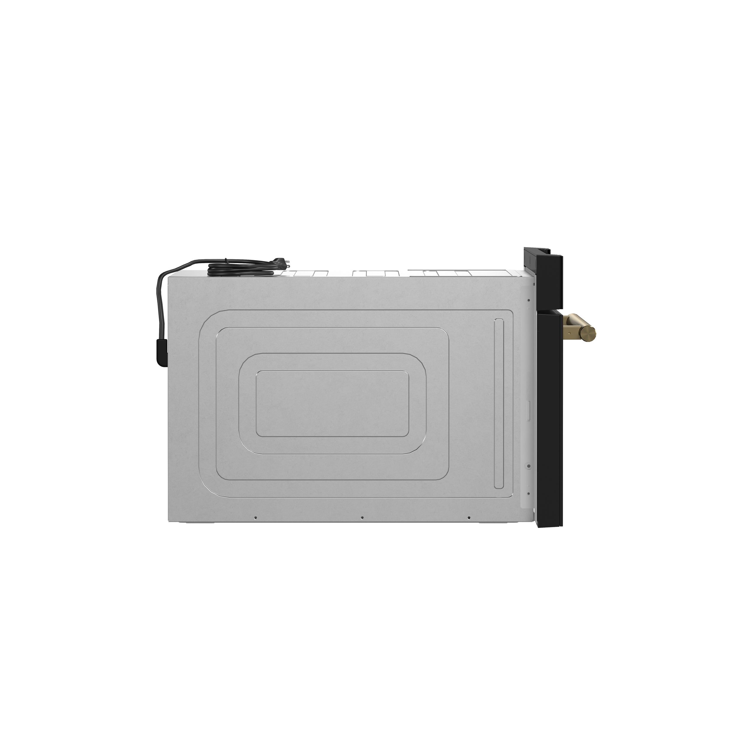 Forno Espresso Capoliveri 30 in. 1.2 cu.ft Black Built-In Microwave Drawer with Antique Brass Handles | FMWDR3000-30BLK