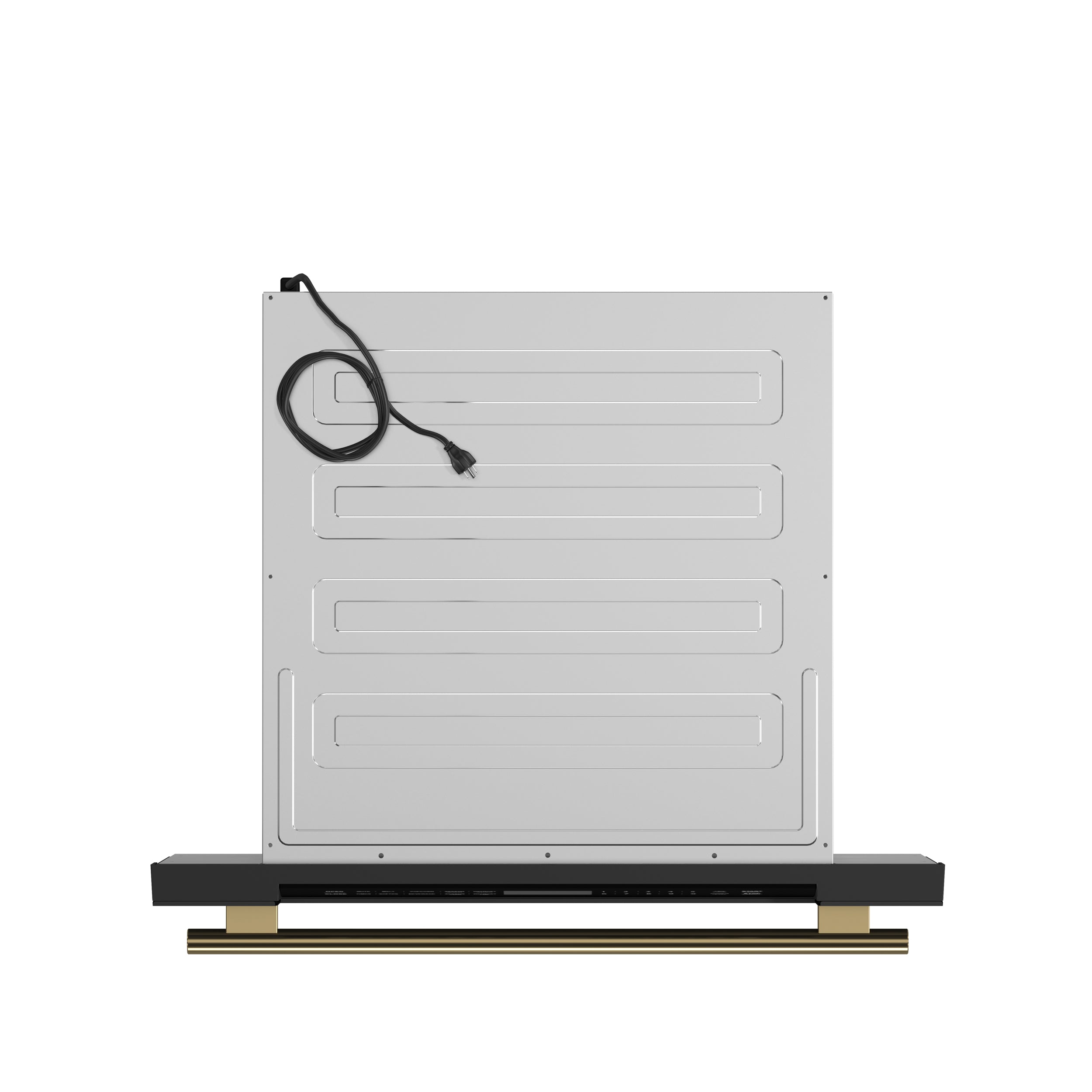 Forno Espresso Capoliveri 30 in. 1.2 cu.ft Black Built-In Microwave Drawer with Antique Brass Handles | FMWDR3000-30BLK