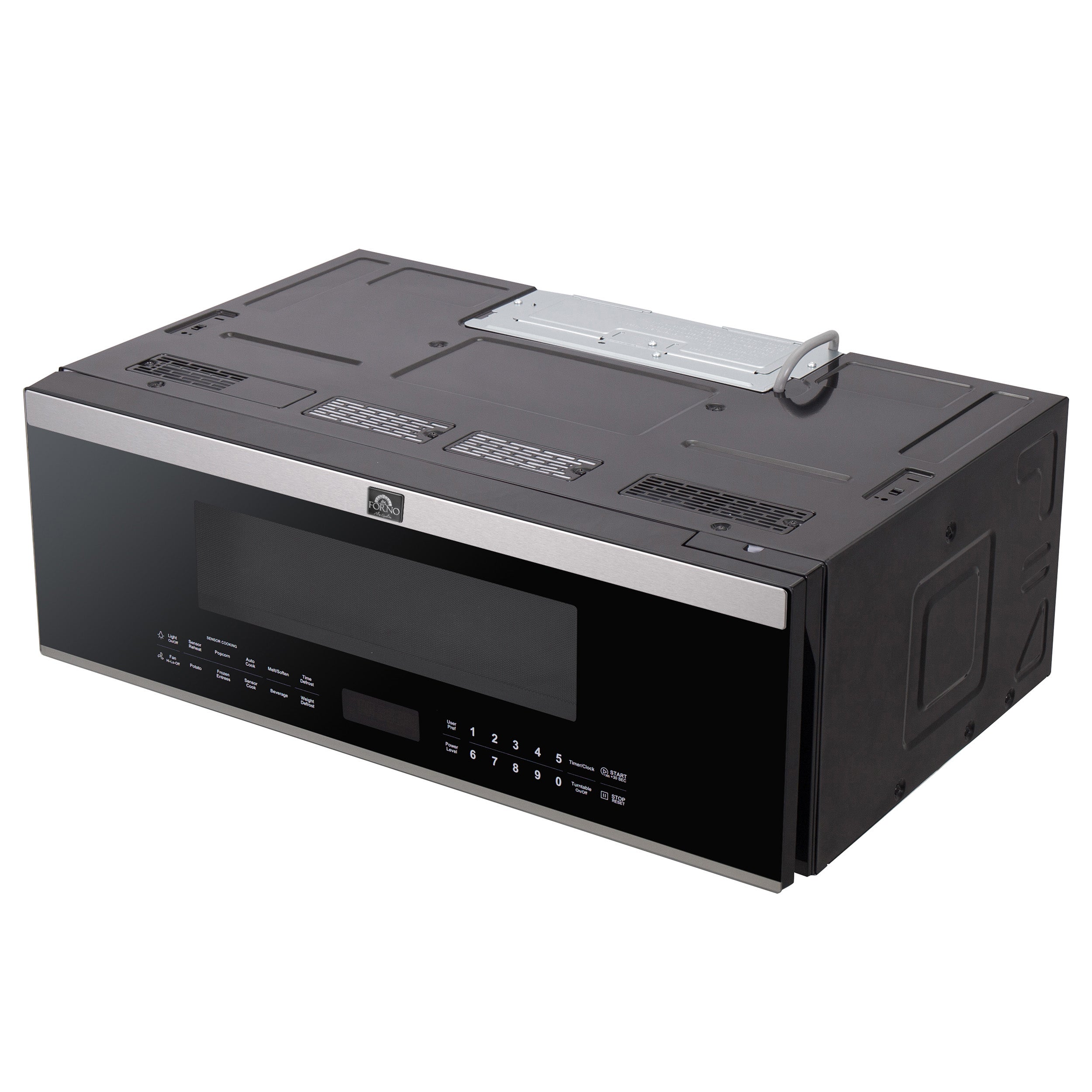 Forno Padula 30 in. 1.2 cu.ft 400 CFM Stainless Steel Over The Range Microwave | FOTR3080-30