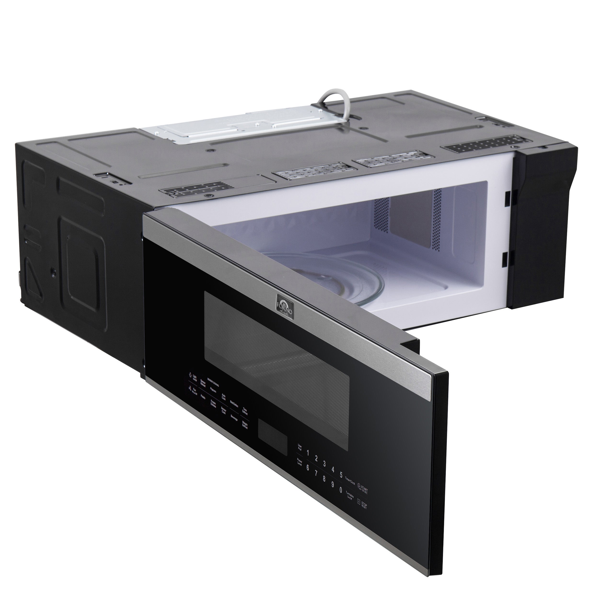 Forno Padula 30 in. 1.2 cu.ft 400 CFM Stainless Steel Over The Range Microwave | FOTR3080-30