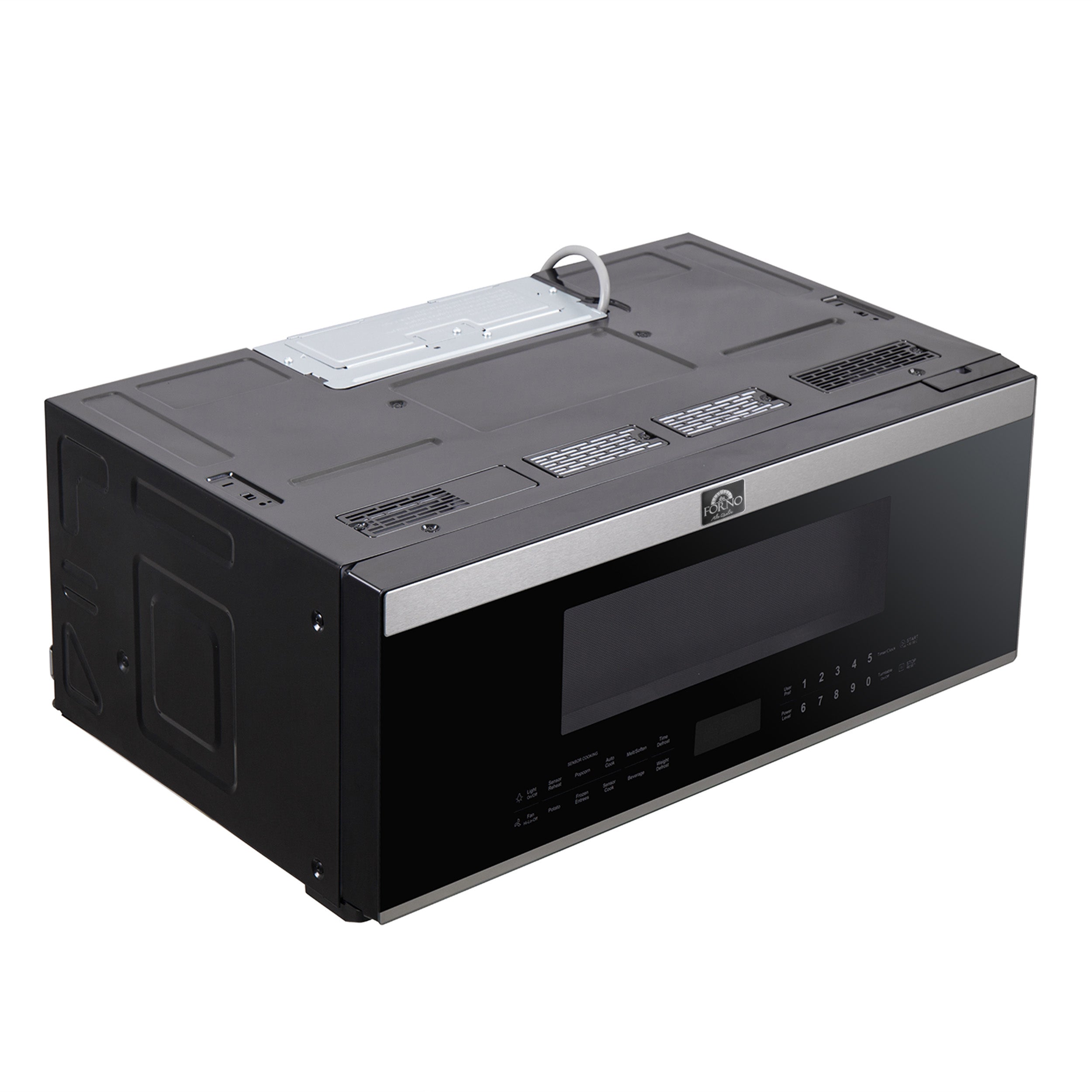 Forno Padula 30 in. 1.2 cu.ft 400 CFM Stainless Steel Over The Range Microwave | FOTR3080-30