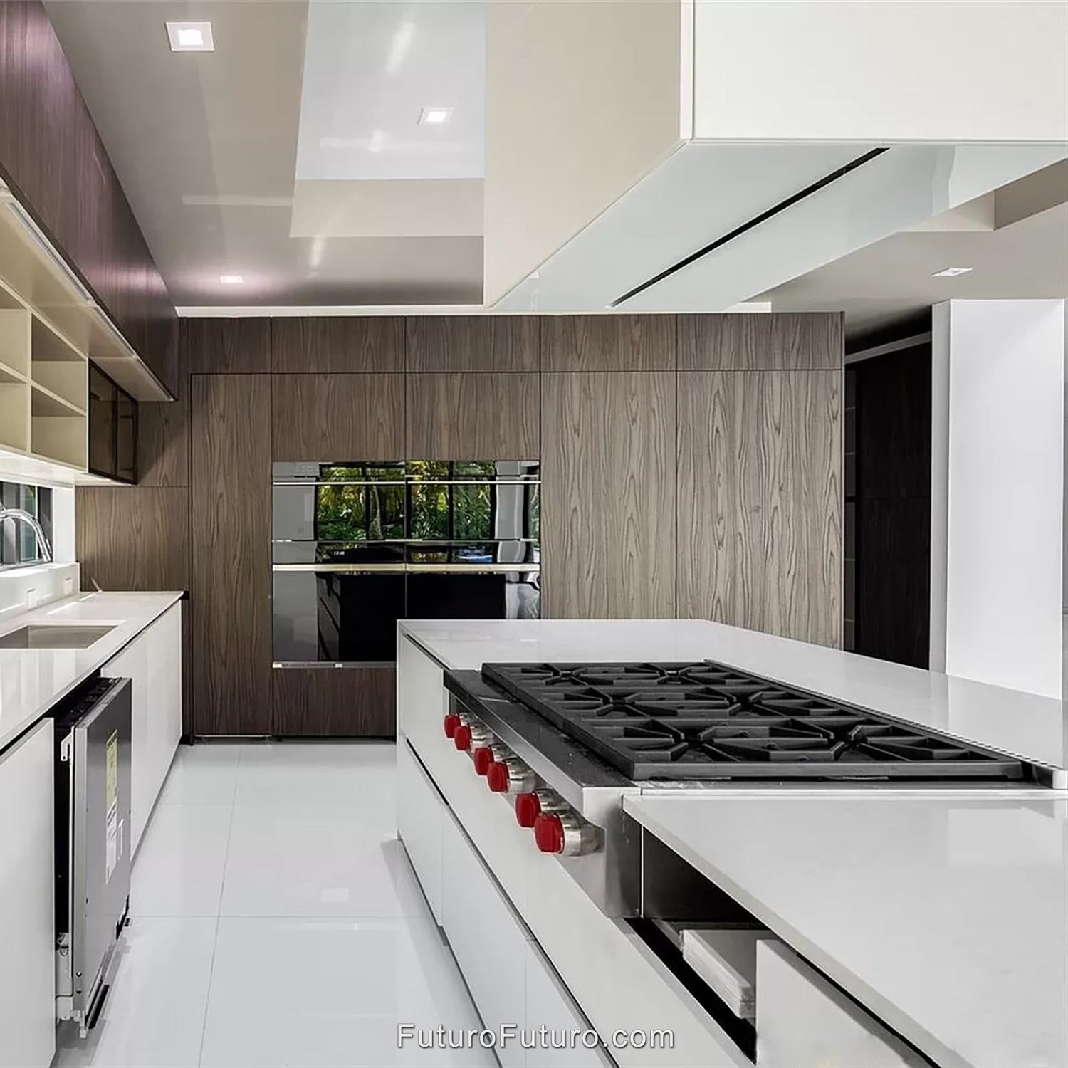 Futuro Savona 36 in. 940 CFM White Ceiling Mount Range Hood | IS36SAVONA-WHT