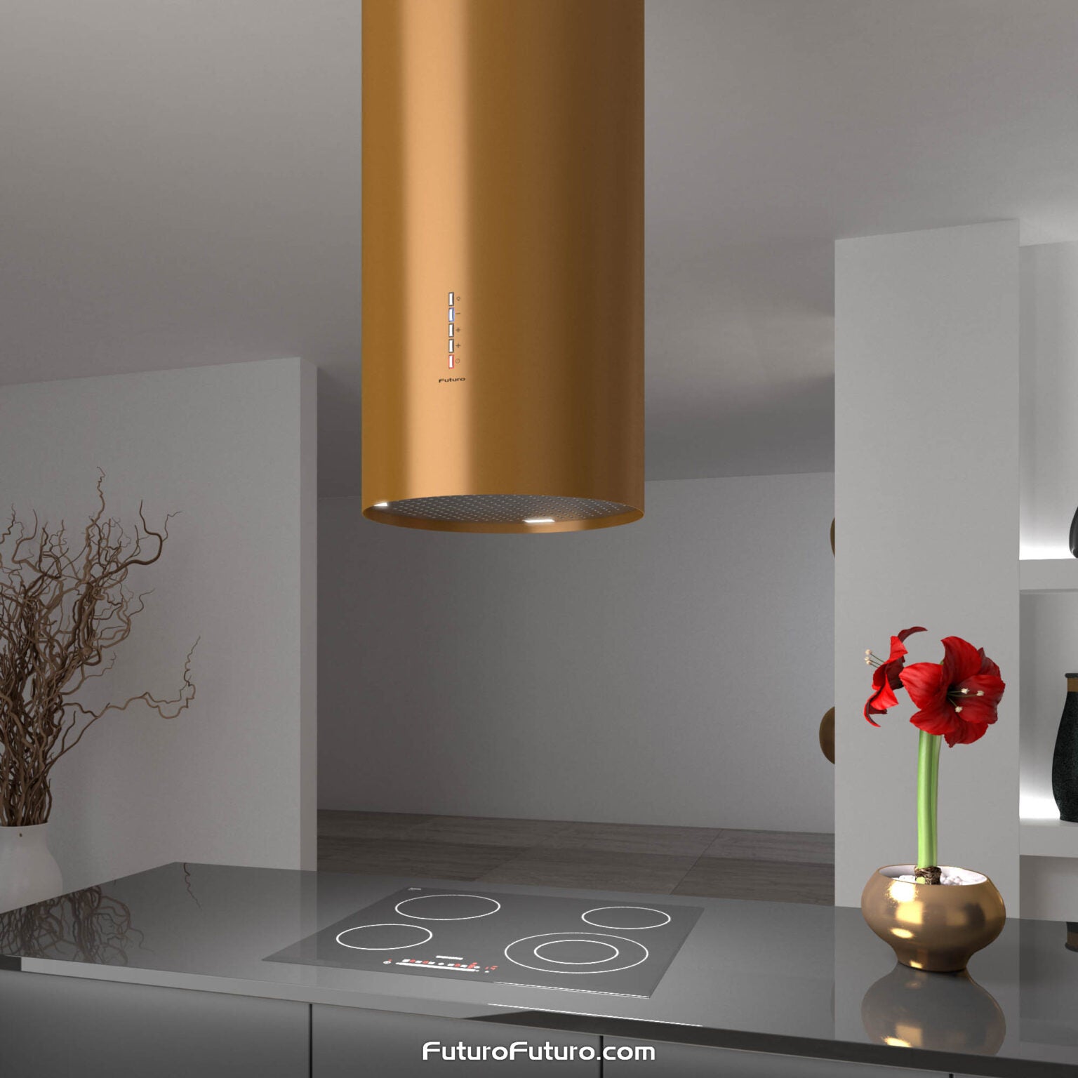 Futuro Jupiter 14 in. 940 CFM Copper Island Mount Range Hood | IS14JUPITER-CPR