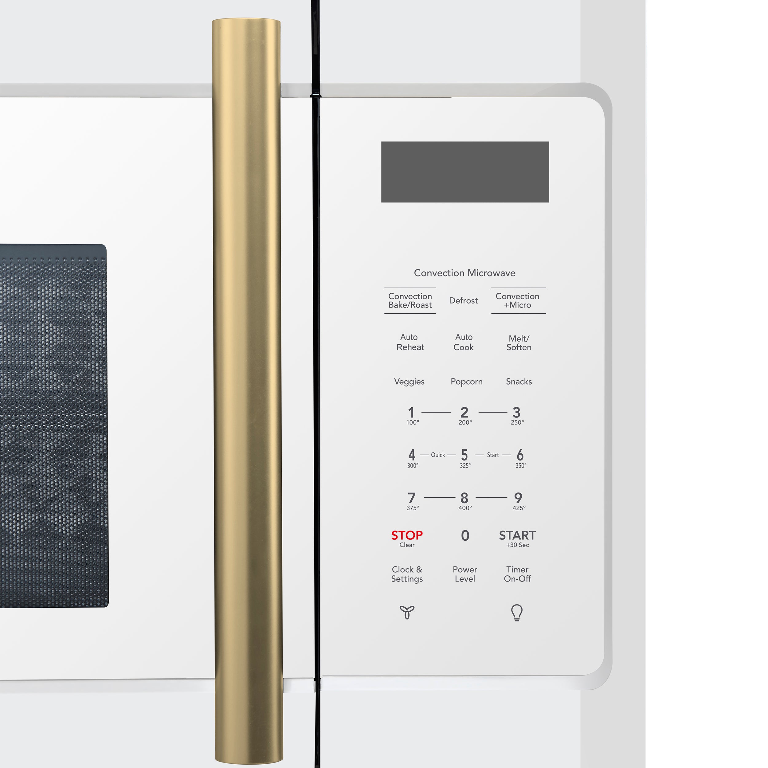 Forno Espresso Fornace 30 in. 1.5 cu.ft 300 CFM White Over The Range Microwave with Antique Brass Accents | FOTR3038-30WHT