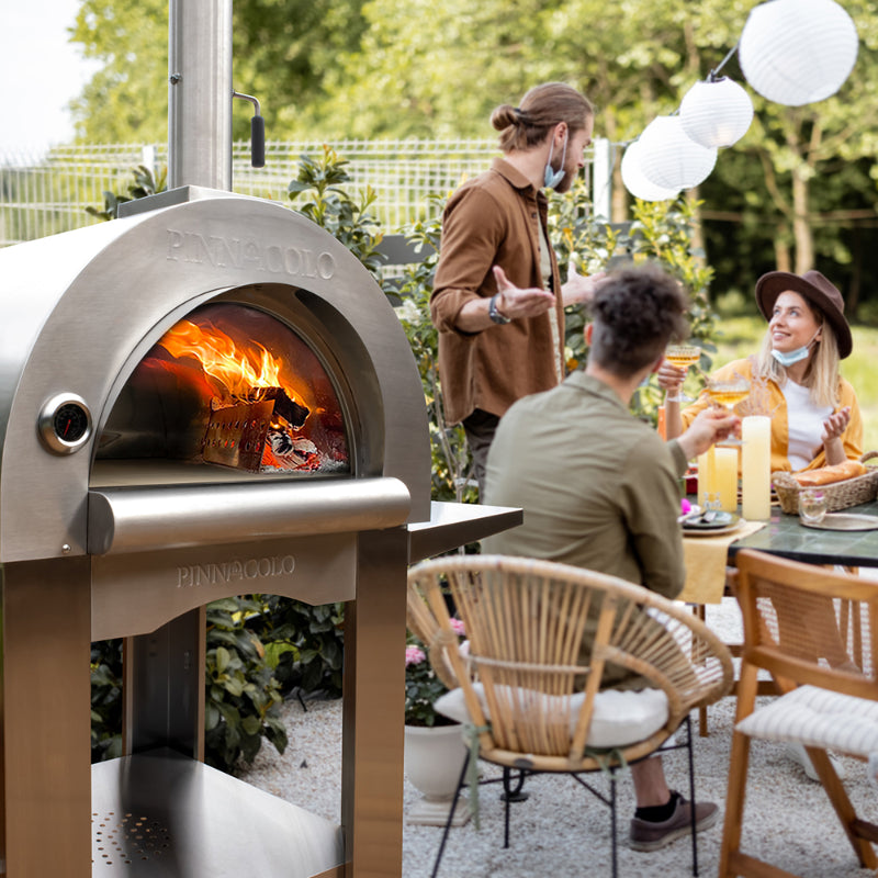 Pinnacolo Premio Stainless Steel Wood Fired Pizza Oven