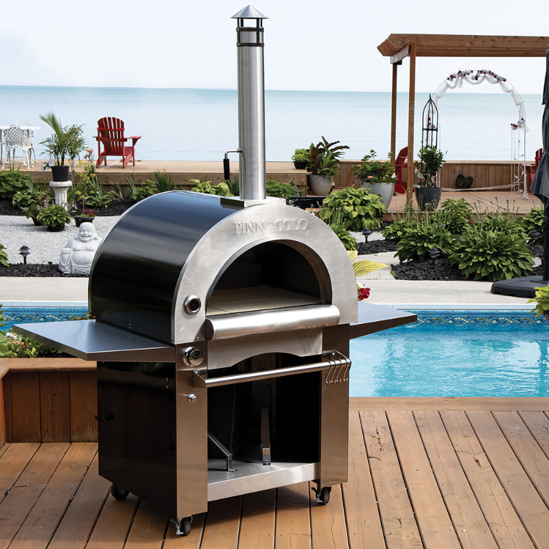 Pinnacolo Ibrido Stainless Steel Gas and Wood Fired Pizza Oven