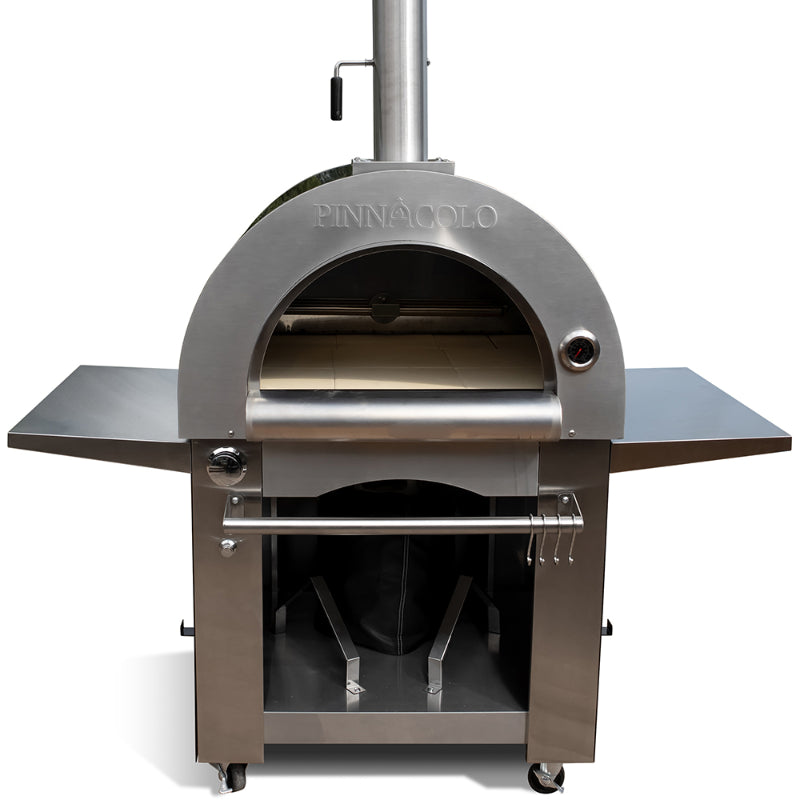Pinnacolo Ibrido Stainless Steel Gas and Wood Fired Pizza Oven