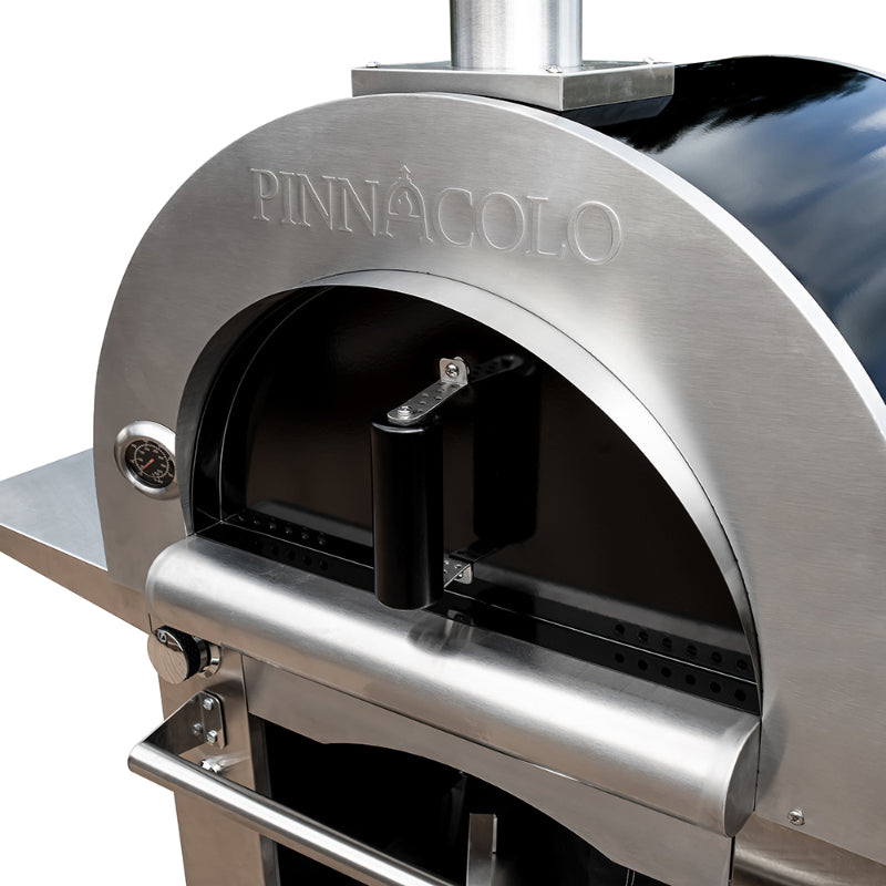 Pinnacolo Ibrido Stainless Steel Gas and Wood Fired Pizza Oven