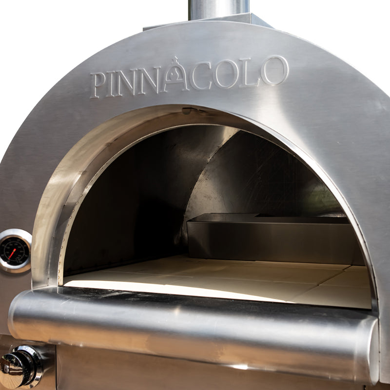 Pinnacolo Ibrido Stainless Steel Gas and Wood Fired Pizza Oven