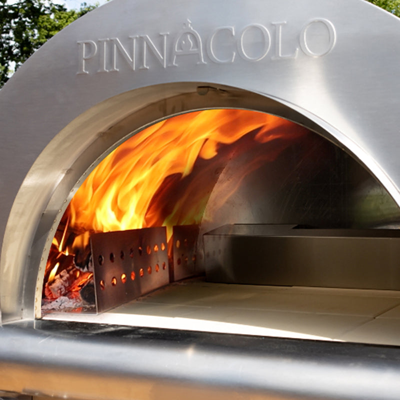 Pinnacolo Ibrido Stainless Steel Gas and Wood Fired Pizza Oven