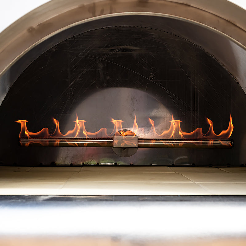 Pinnacolo Ibrido Stainless Steel Gas and Wood Fired Pizza Oven