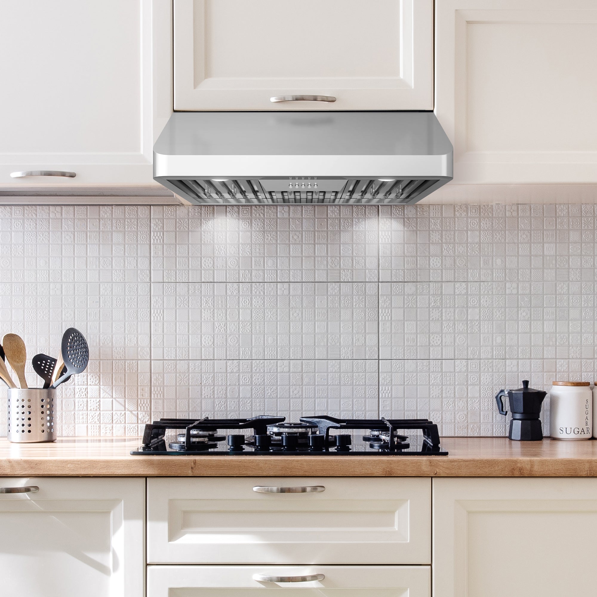 Cosmo Haven 30 in. 500 CFM Stainless Steel Under-Cabinet Range Hood | COS-QB75