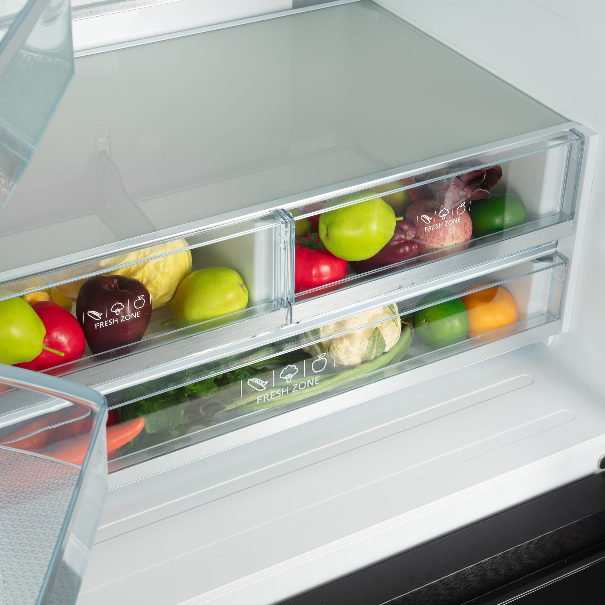 Cosmo Vista 36 in. 27.4 cu. ft. Black French Door Refrigerator with Recessed Handles and Ice Maker | COS-RFFV283RBK