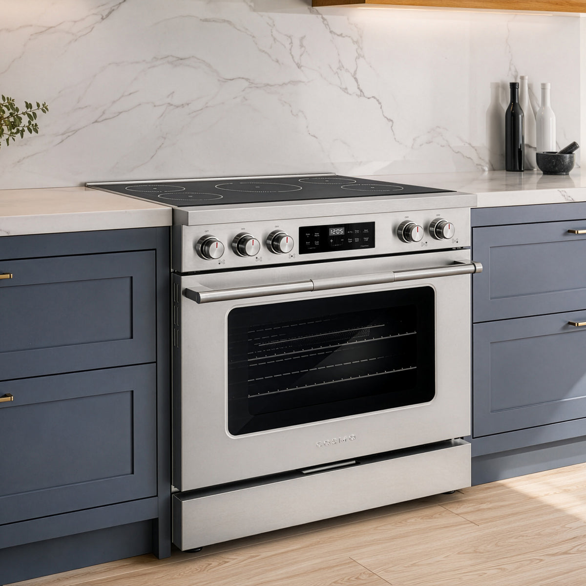 Cosmo Stellar 36 in. 6.1 cu. ft. Stainless Steel Induction Range with Self Clean, Air Fry and Convection Oven | COS-RIS365SS