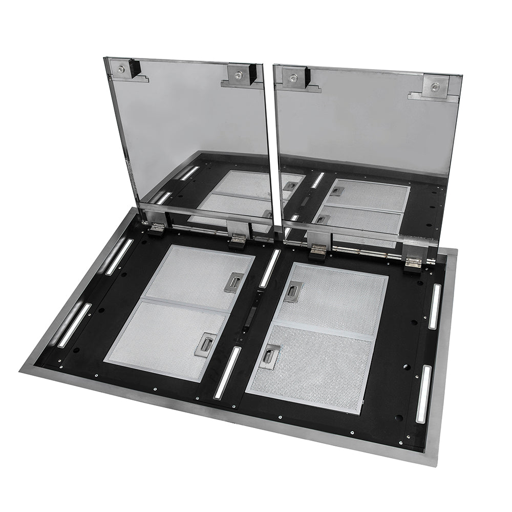 Forno Arezzo 44 in. 1200 CFM Stainless Steel Ceiling Mount Range Hood with Remote Control | FRHRE5312-44