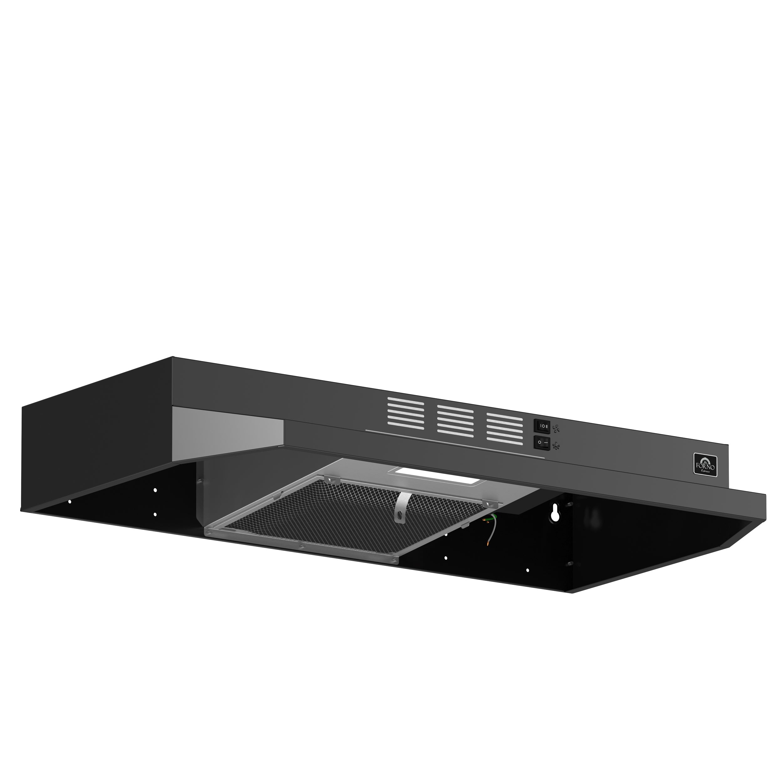 Forno Cappa 30 in. 200 CFM Black Convertible Under Cabinet Range Hood | FRHUC5200-30BLK