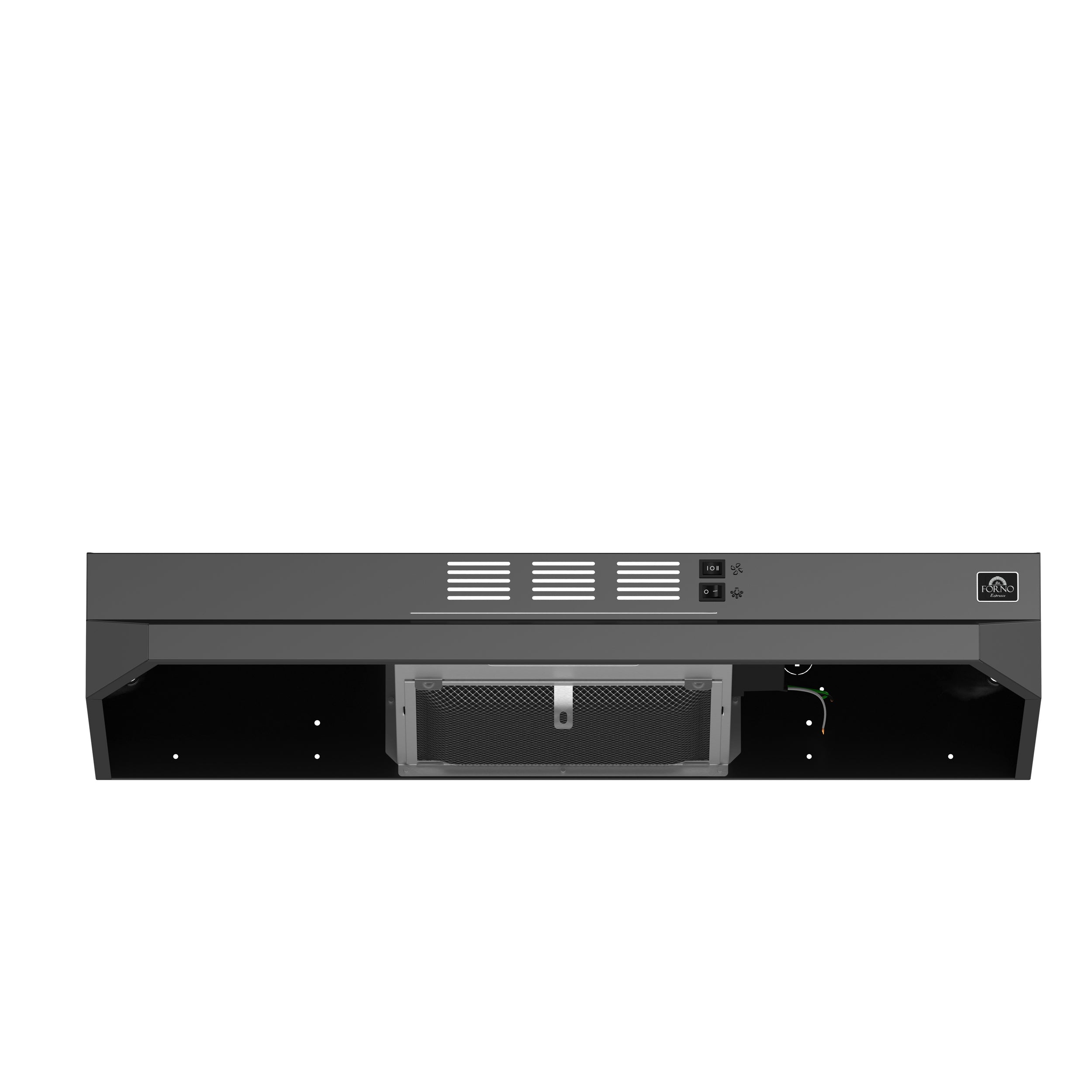 Forno Cappa 30 in. 200 CFM Black Convertible Under Cabinet Range Hood | FRHUC5200-30BLK