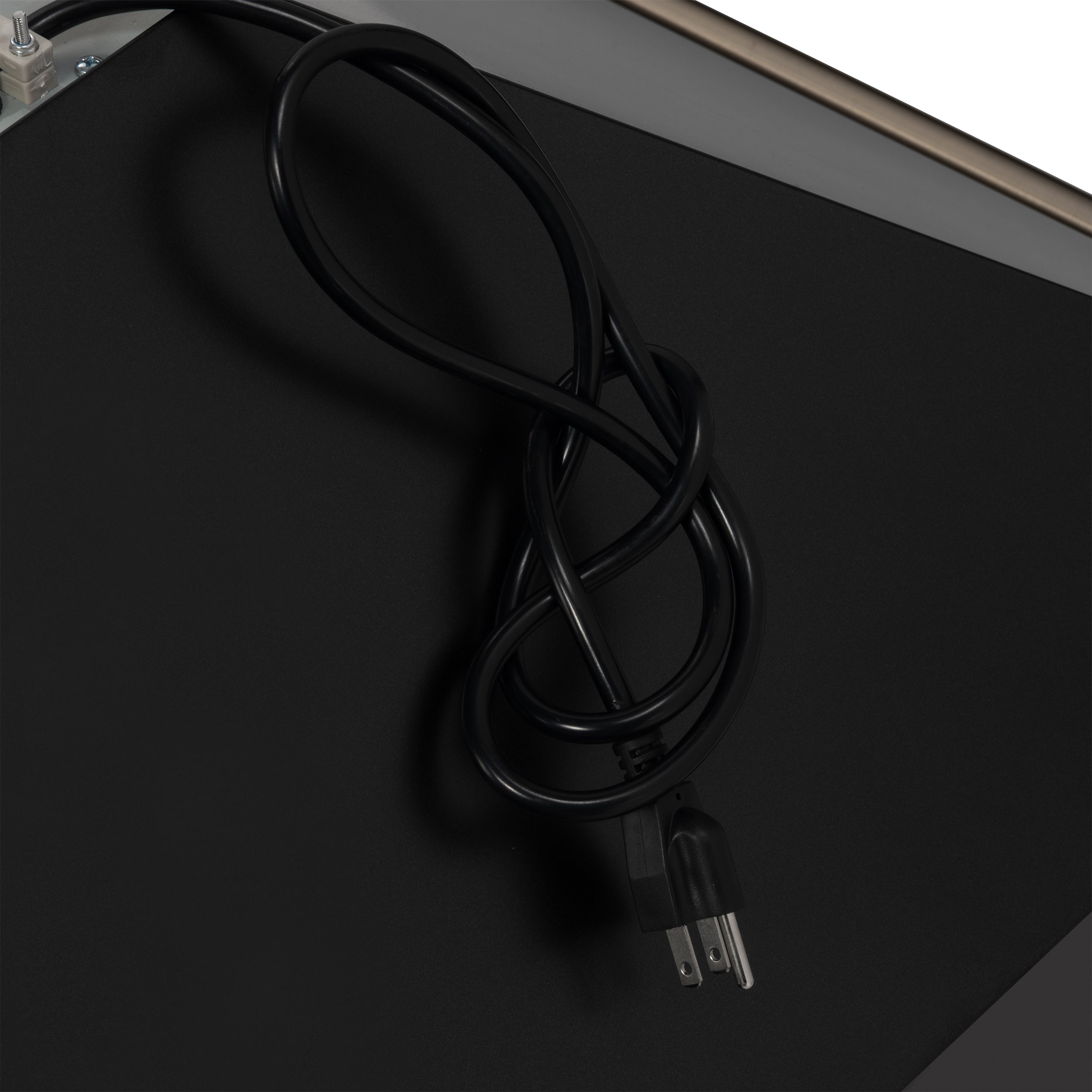 Forno Aria 30 in. 600 CFM Black Convertible Wall Mount Range Hood with Antique Brass Accents | FRHWM5095-30BLK