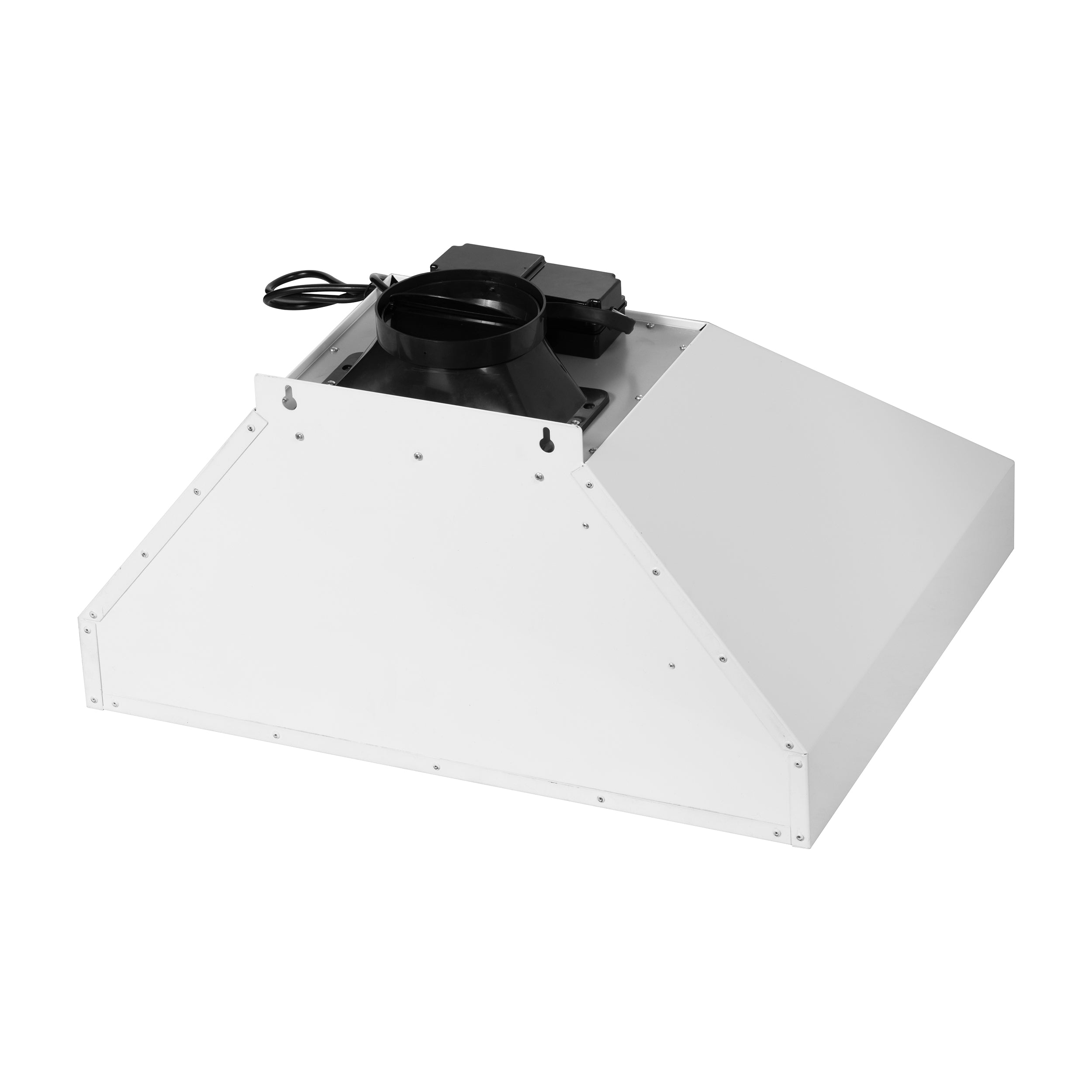 Forno Aria 30 in. 600 CFM White Convertible Wall Mount Range Hood with Antique Brass Accents | FRHWM5095-30WHT