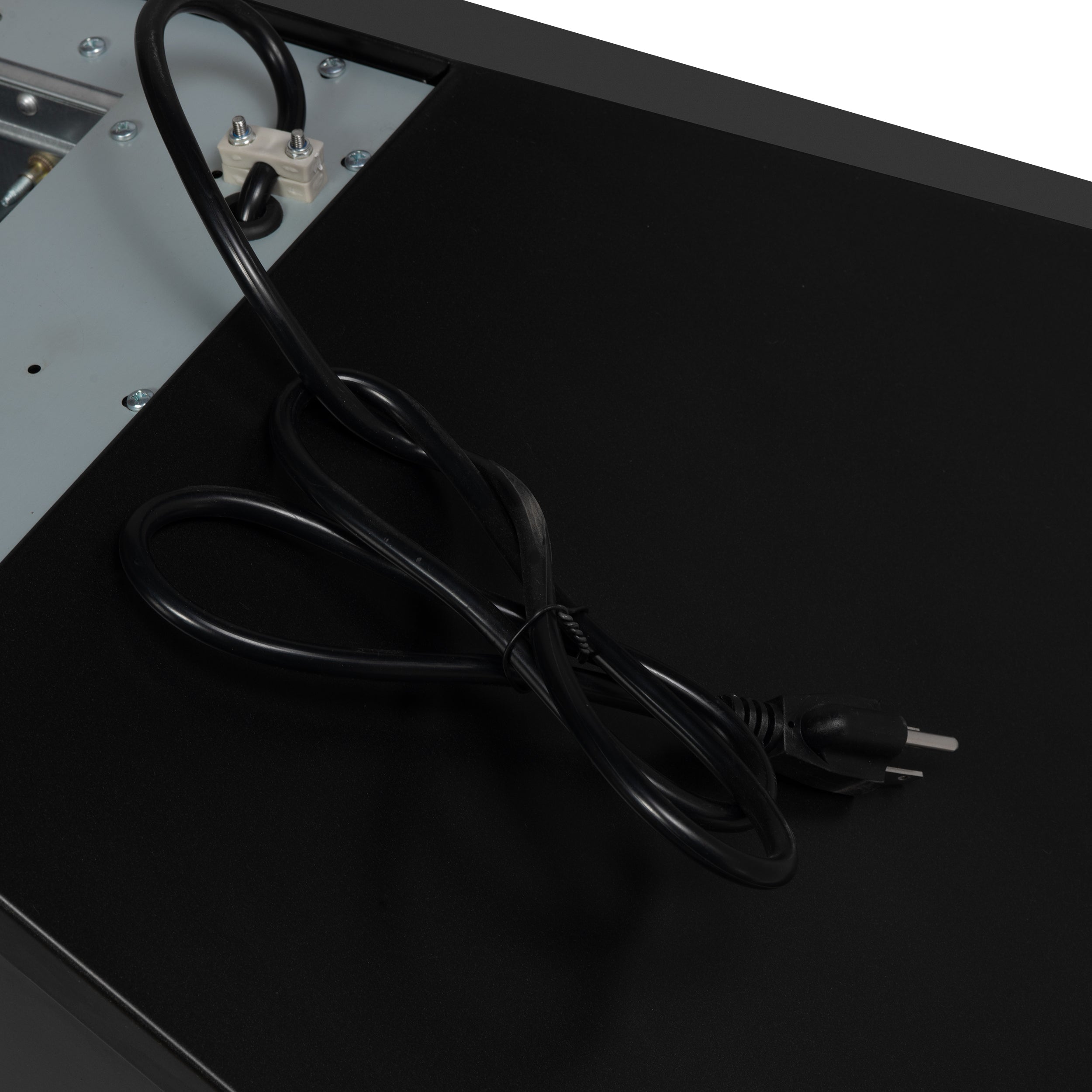 Forno Aria 48 in. 1200 CFM Black Wall Mount Range Hood with Antique Brass Accents | FRHWM5095-48BLK