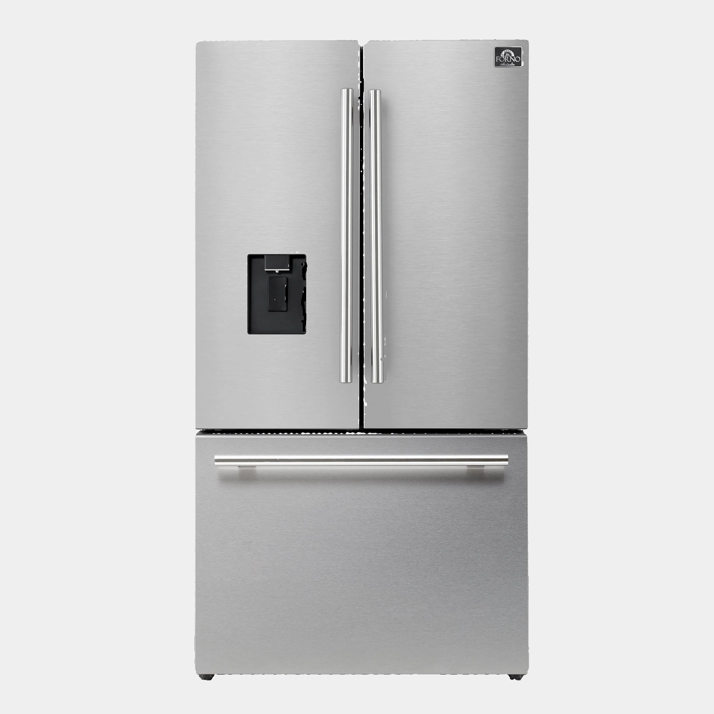 Forno Aosta 36 in. 22.4 cu. ft. Stainless Steel French Door Refrigerator with Water Dispenser and Ice Maker | FFFFD1866-36SB
