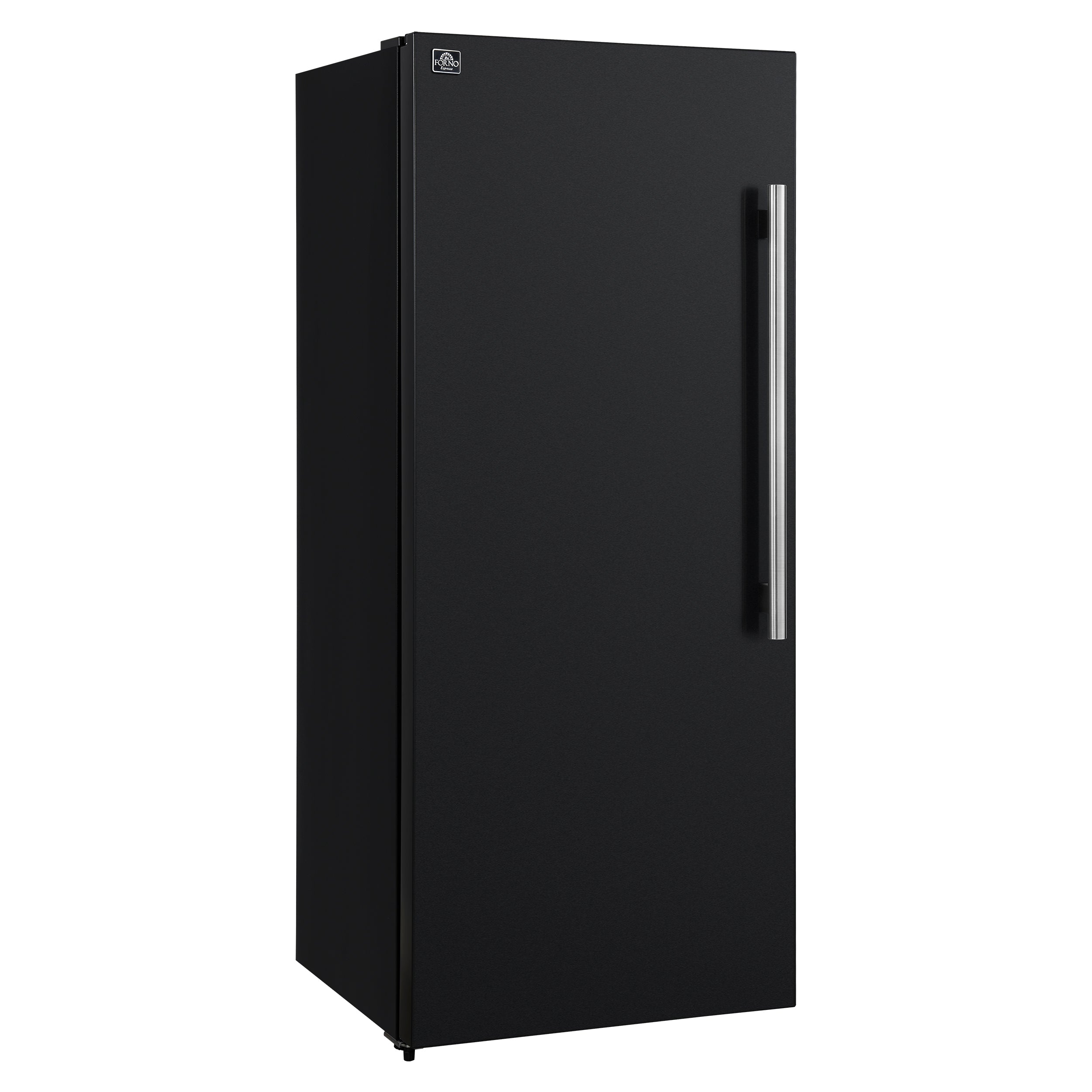 Forno Maderno 28 in. 13.6 cu.ft. Left Swing Black Convertible Refrigerator/Freezer with Antique Brass | FFFFD1722-28BLK-LS