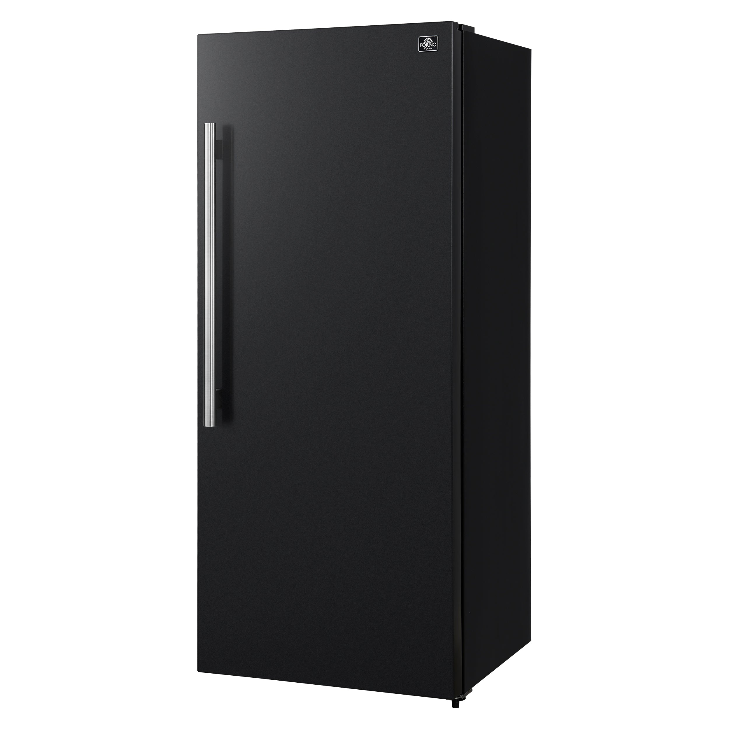 Forno Maderno 28 in. 13.6 cu.ft. Right Swing Black Convertible Refrigerator/Freezer with Antique Brass | FFFFD1722-28BLK-RS