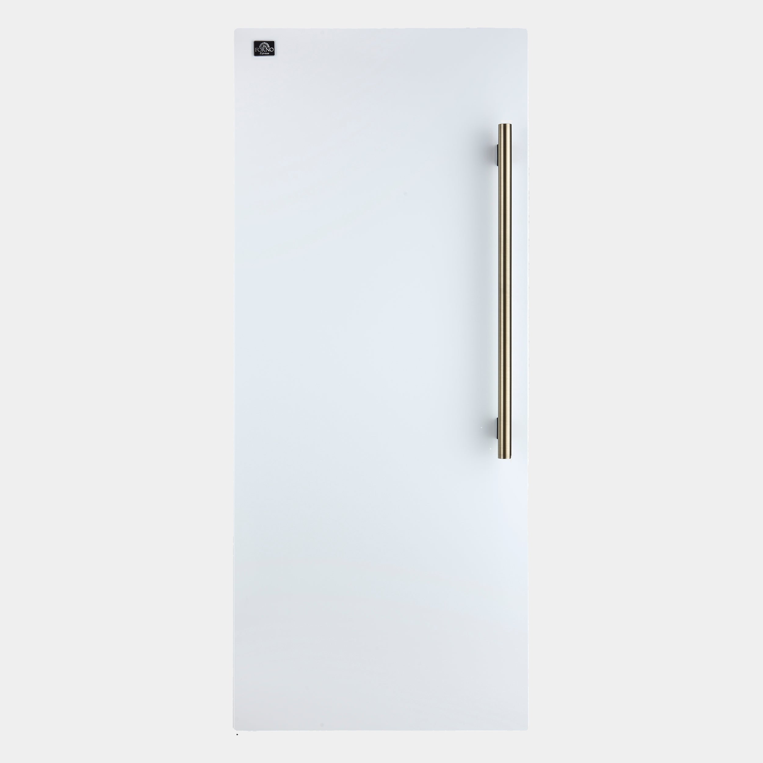 Forno Maderno 28 in. 13.6 cu.ft. Left Swing White Convertible Refrigerator/Freezer with Antique Brass | FFFFD1722-28WHT-LS