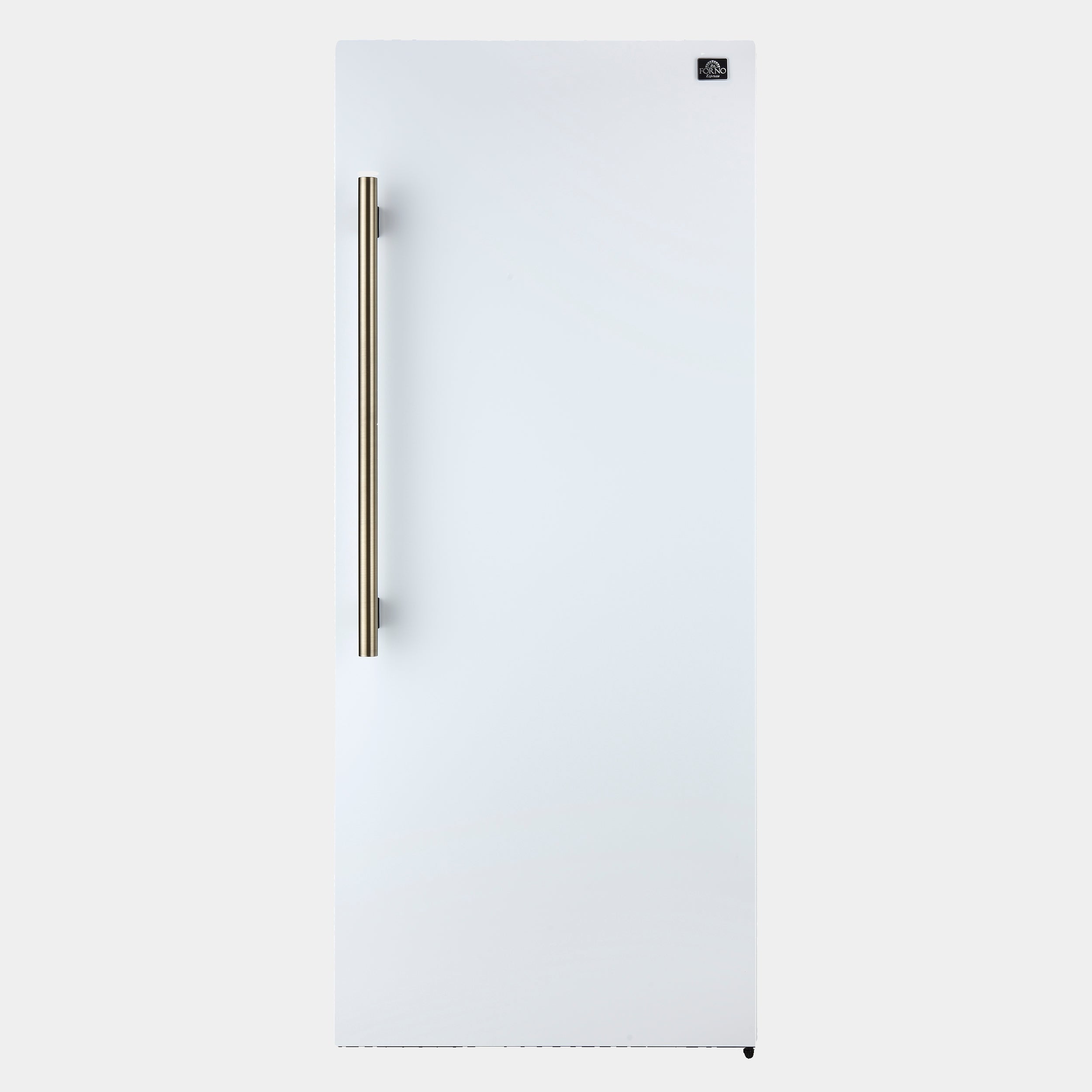 Forno Maderno 28 in. 13.6 cu.ft. Right Swing White Convertible Refrigerator/Freezer with Antique Brass | FFFFD1722-28WHT-RS