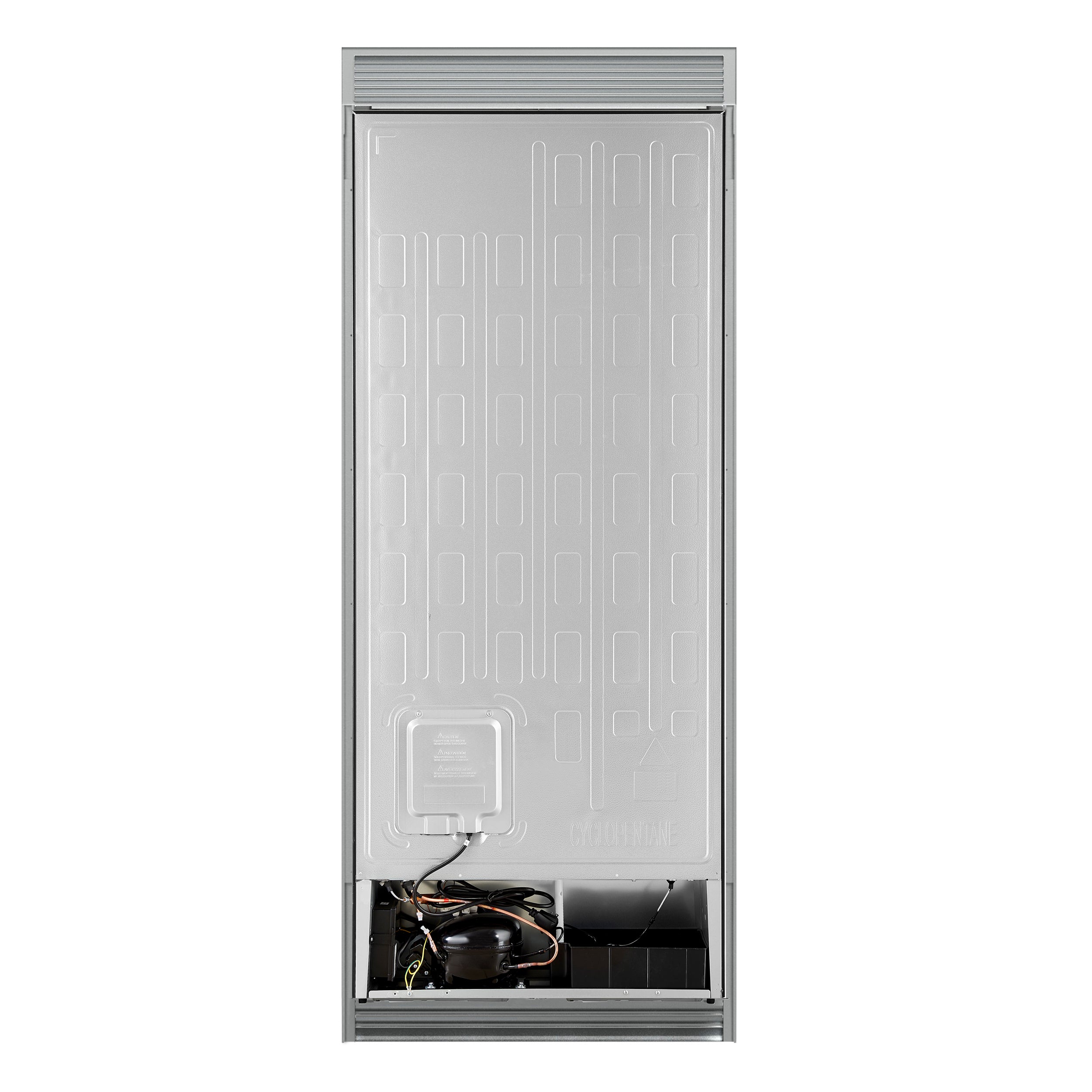 Forno Maderno 32 in. 13.6 cu.ft. Left Swing Black Built-In Convertible Refrigerator/Freezer with Antique Brass Handle and Grill Trim | FFFFD1722-32LSG-BLK