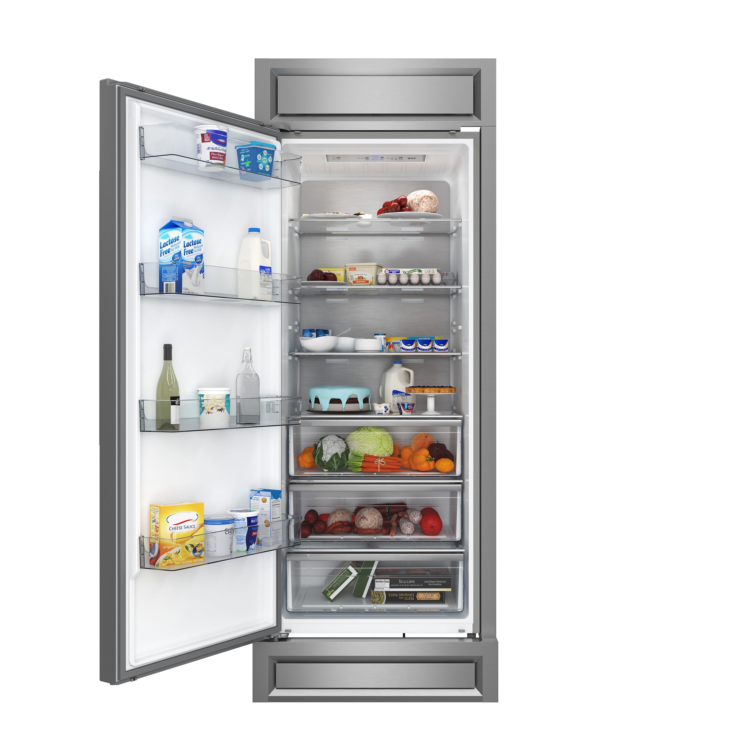 Forno Maderno 28-Inch Built-In Convertible Refrigerator, 13.6 cu.ft, Left Swing, Decorative Grill, ENERGY STAR Certified
